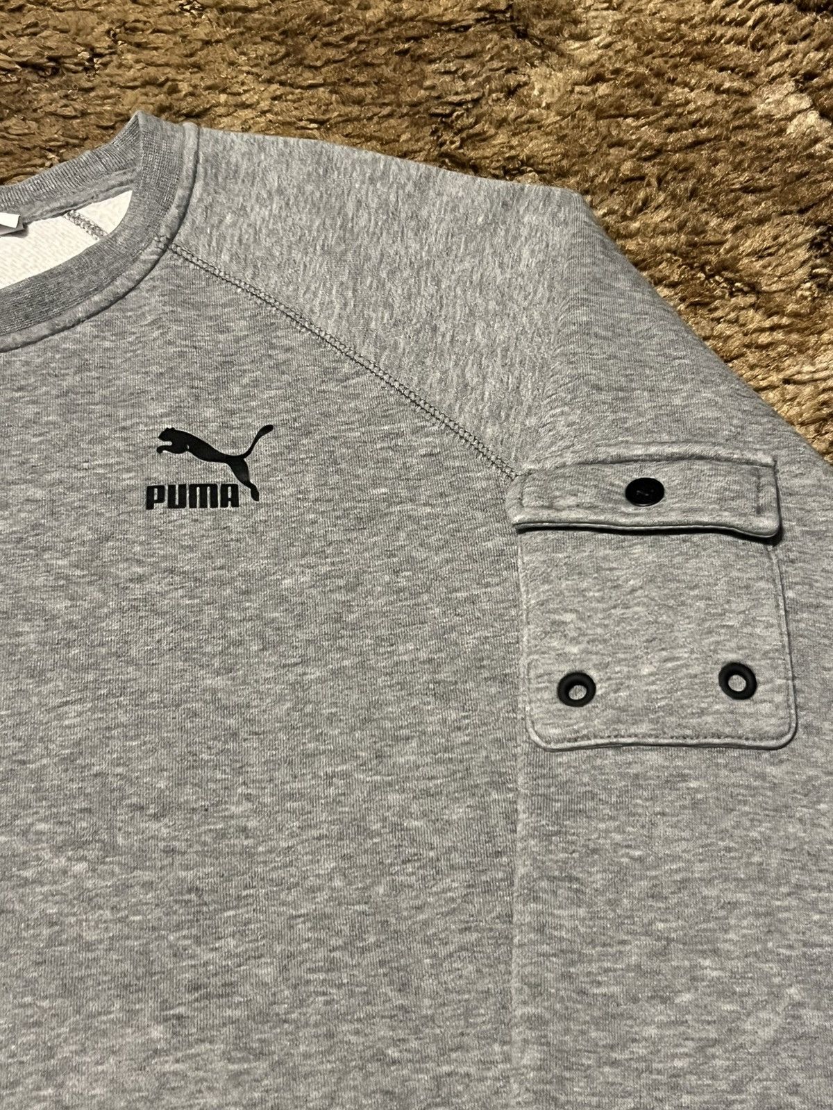 Puma Puma Small Logo Arm Pocket Crewneck Sweatshirt Grey Small Size US S / EU 44-46 / 1 - 2 Thumbnail