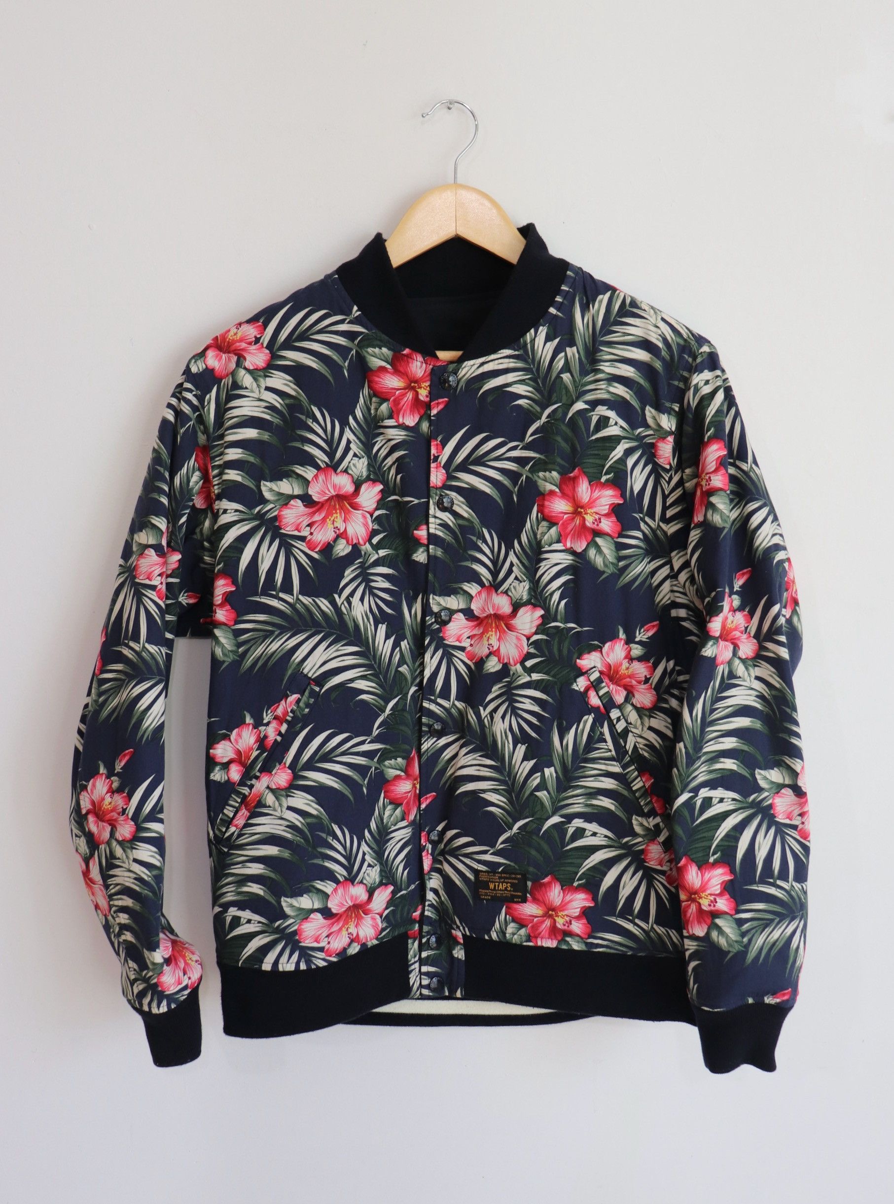 Wtaps WTAPS Reversible Floral Team Bomber Jacket Navy Men's JP M Size US M / EU 48-50 / 2 - 6 Thumbnail