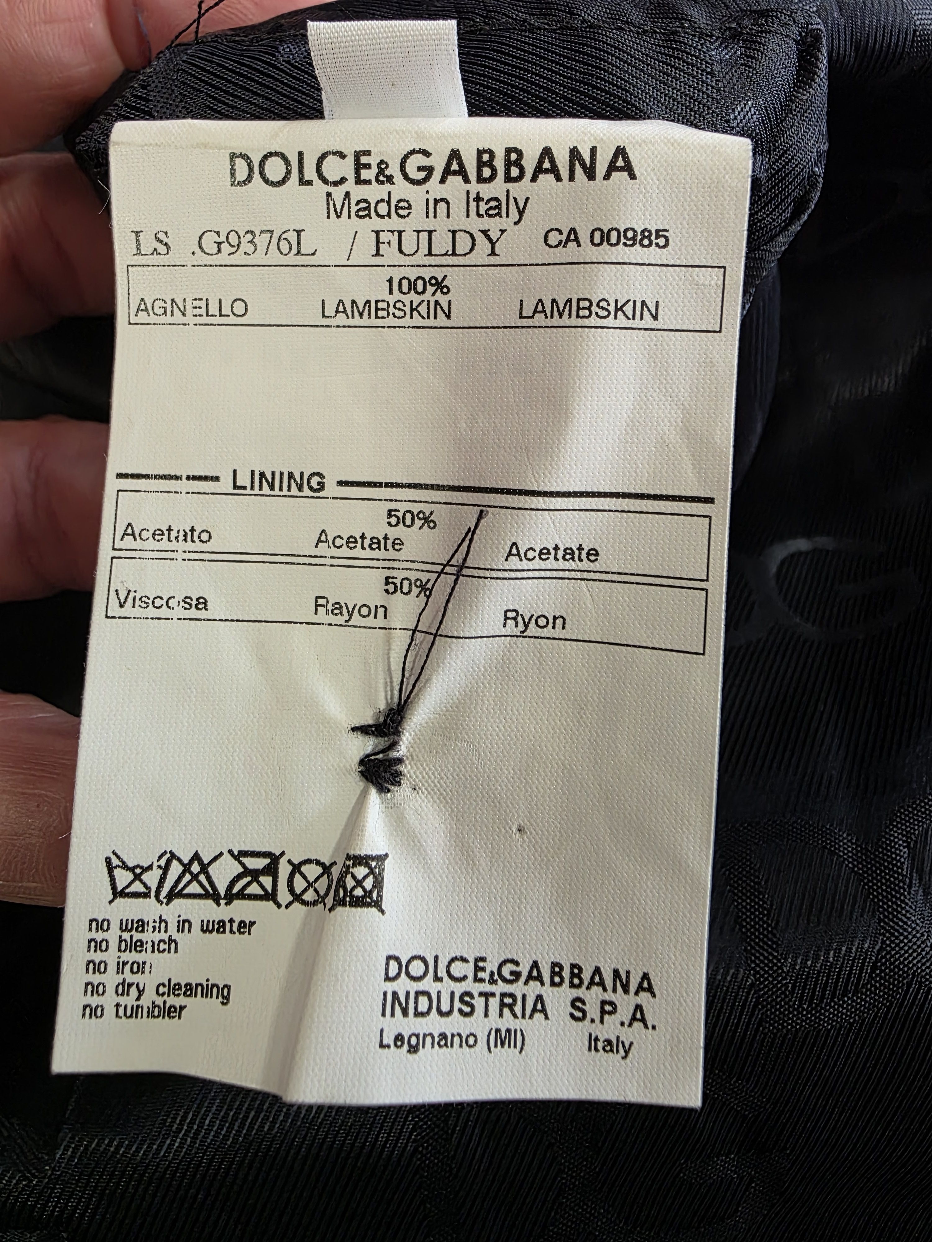 Dolce & Gabbana DOLCE & GABBANA LAMBSKIN Leather Jacket Size US XXL / EU 58 / 5 - 8 Thumbnail