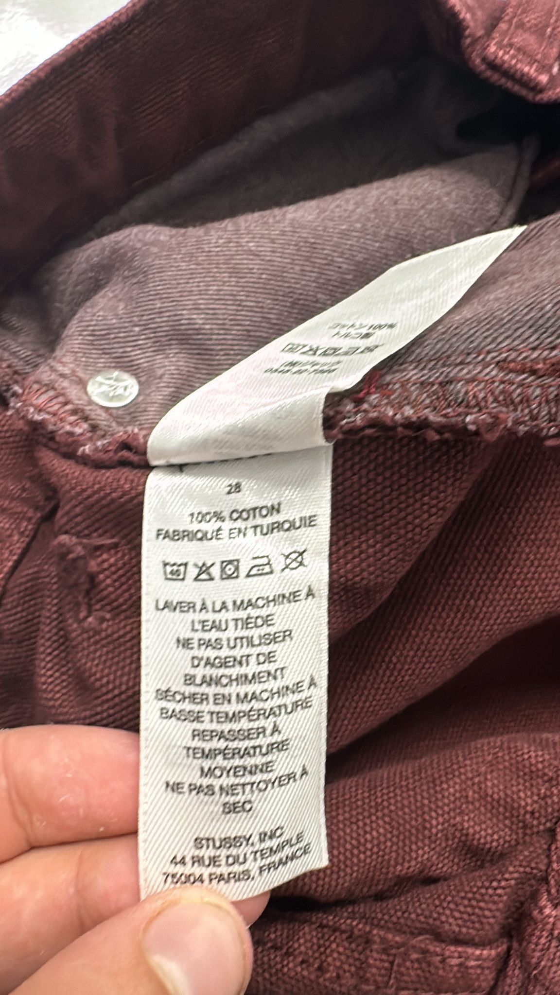 Stussy Stussy Big Ol Jean Wine Size 28 Size US 28 / EU 44 - 8 Thumbnail