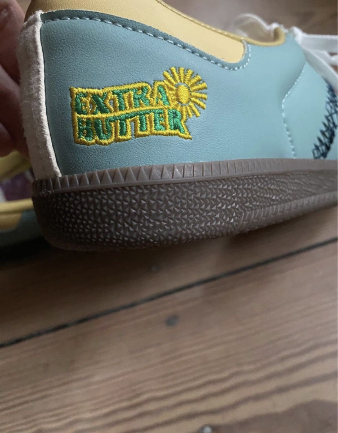 adidas gazelle silver green womens Adidas x Bape Mens Samba Shoes – Extra Butter main image 1