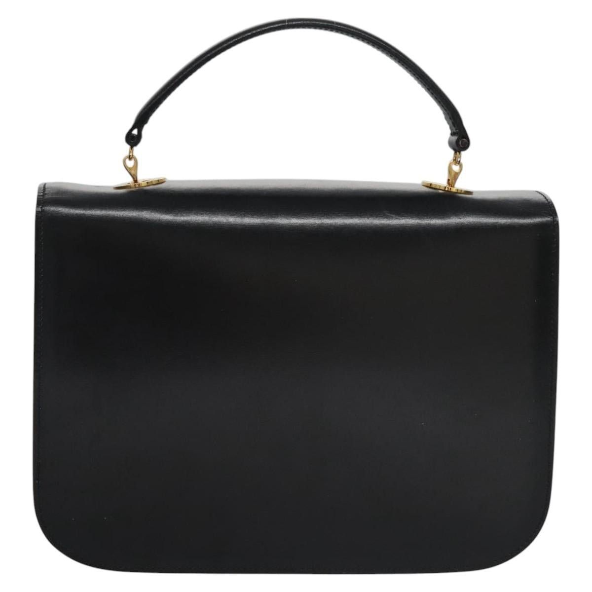 Celine CELINE Hand Bag Leather Black Gold Size ONE SIZE - 3 Thumbnail