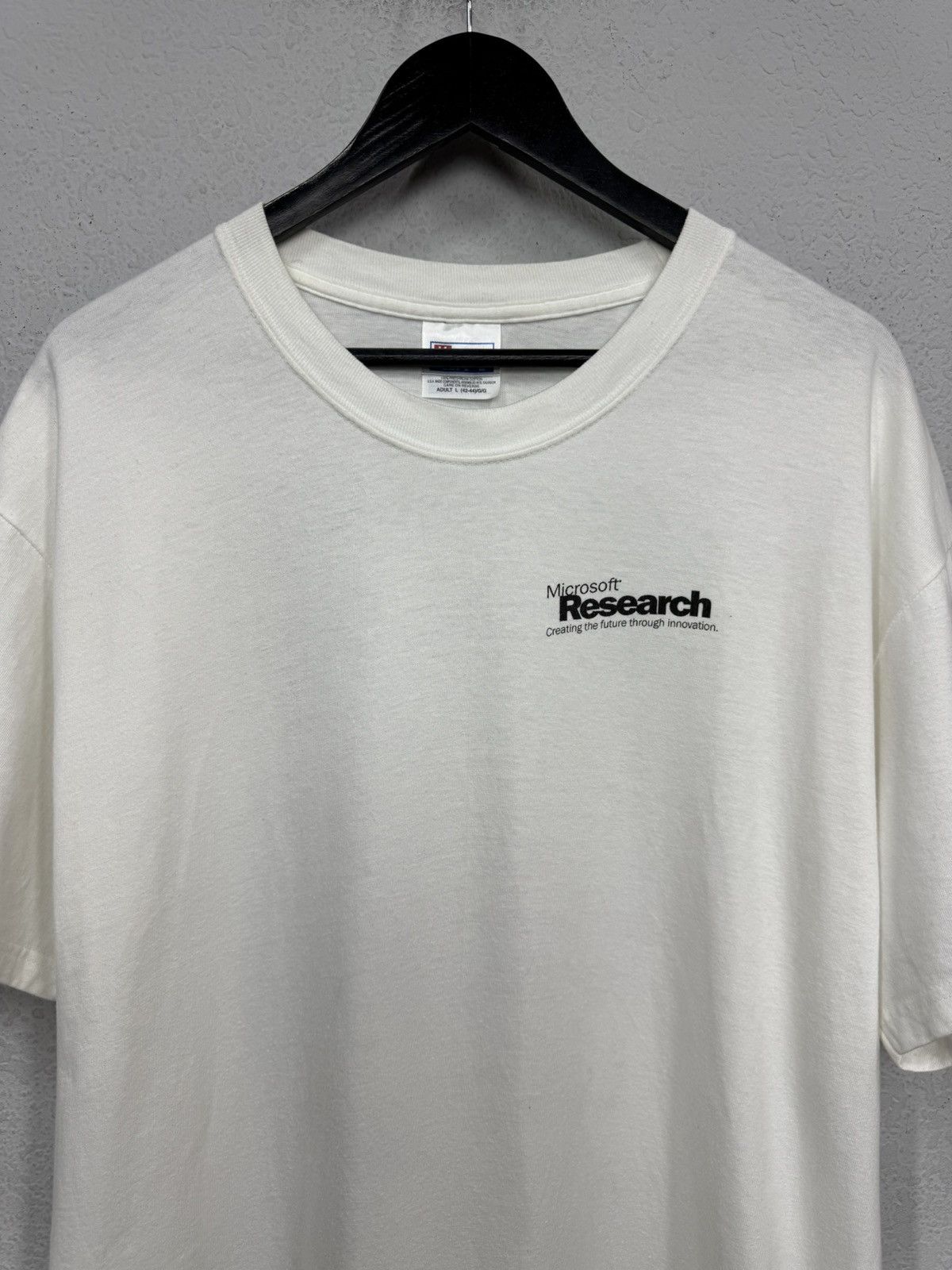 Hanes Vintage Microsoft T-Shirt 90s White Rare USA Google Size US L / EU 52-54 / 3 - 4 Thumbnail