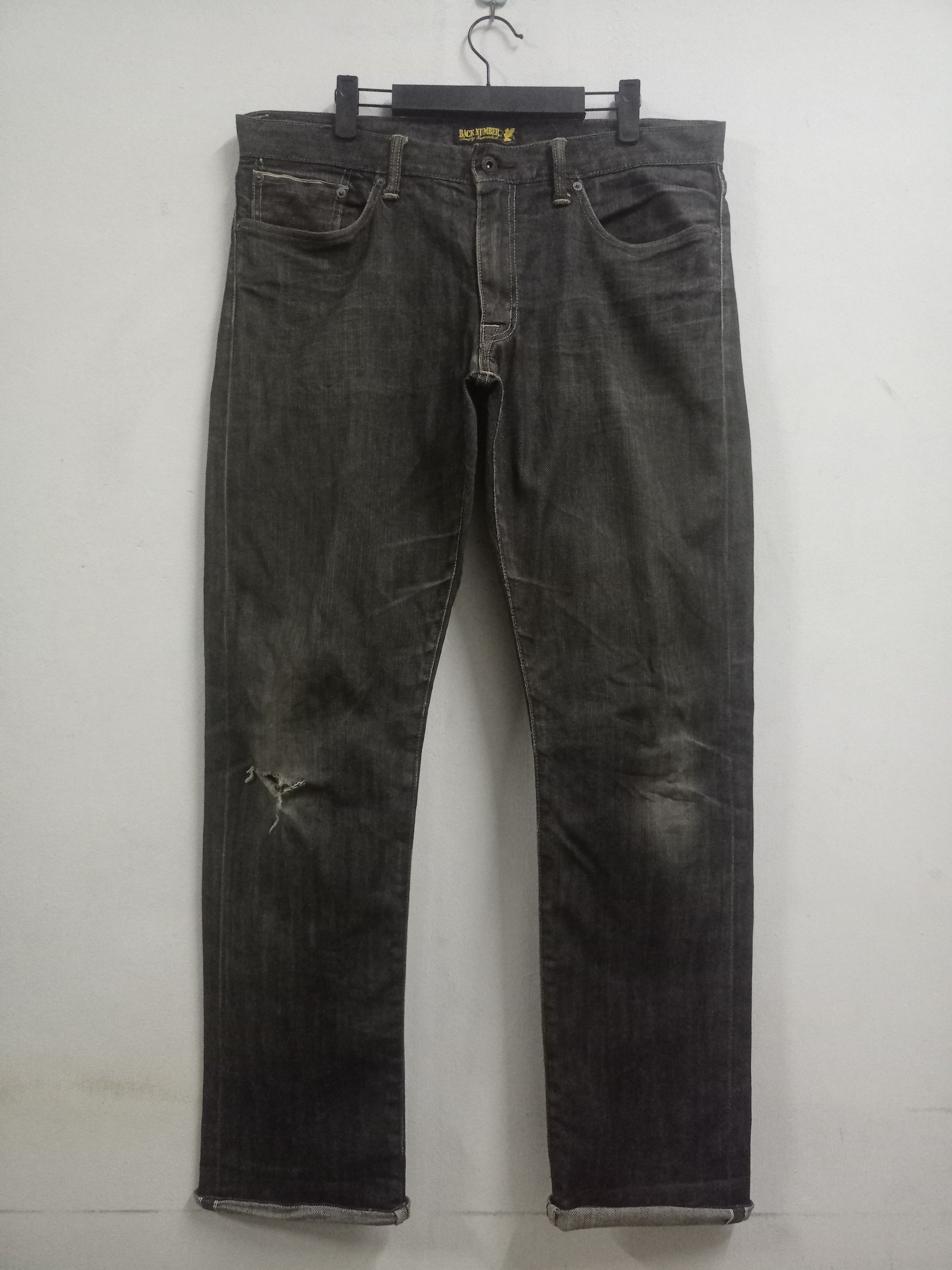 Japanese Brand Vintage Japanese Back Number Selvedge Loose Jeans Size US 37 - 1 Thumbnail