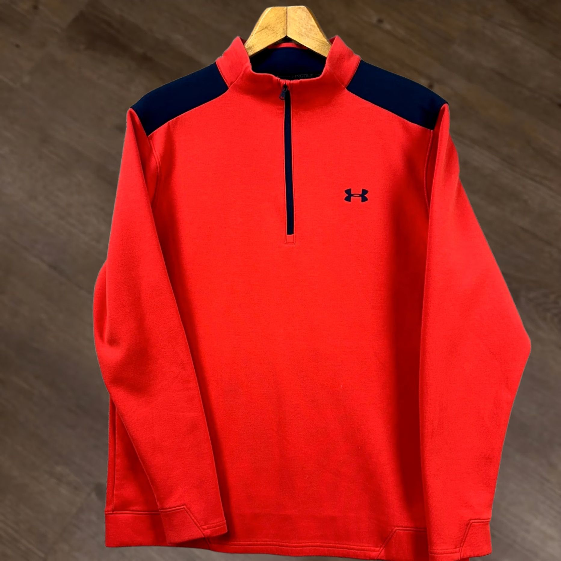 Under Armour Under Armour Sweatshirt Pullover Mens Large Red Golf Quarter Zip Loose Athletic Size US L / EU 52-54 / 3 - 1 Thumbnail