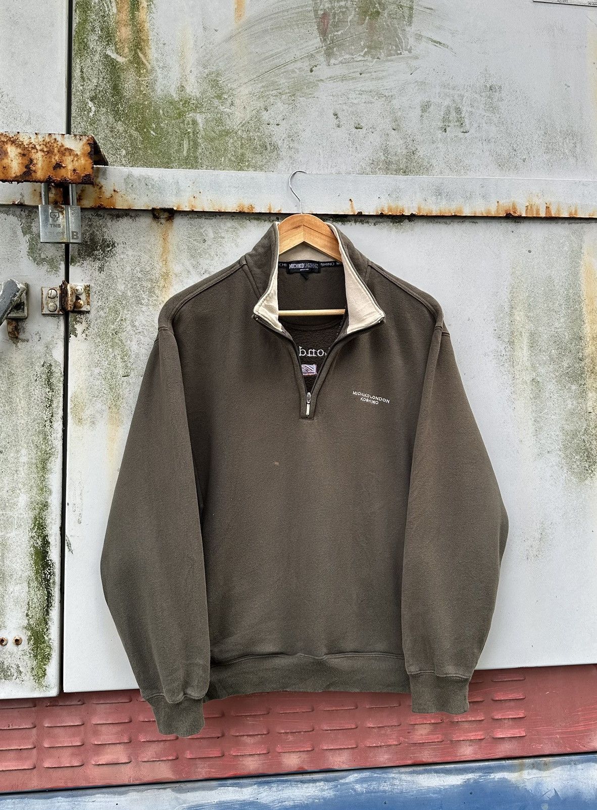 Michiko Koshino London 👹Michiko Koshino London Olive Green Pullover Jacket Size US S / EU 44-46 / 1 - 4 Thumbnail