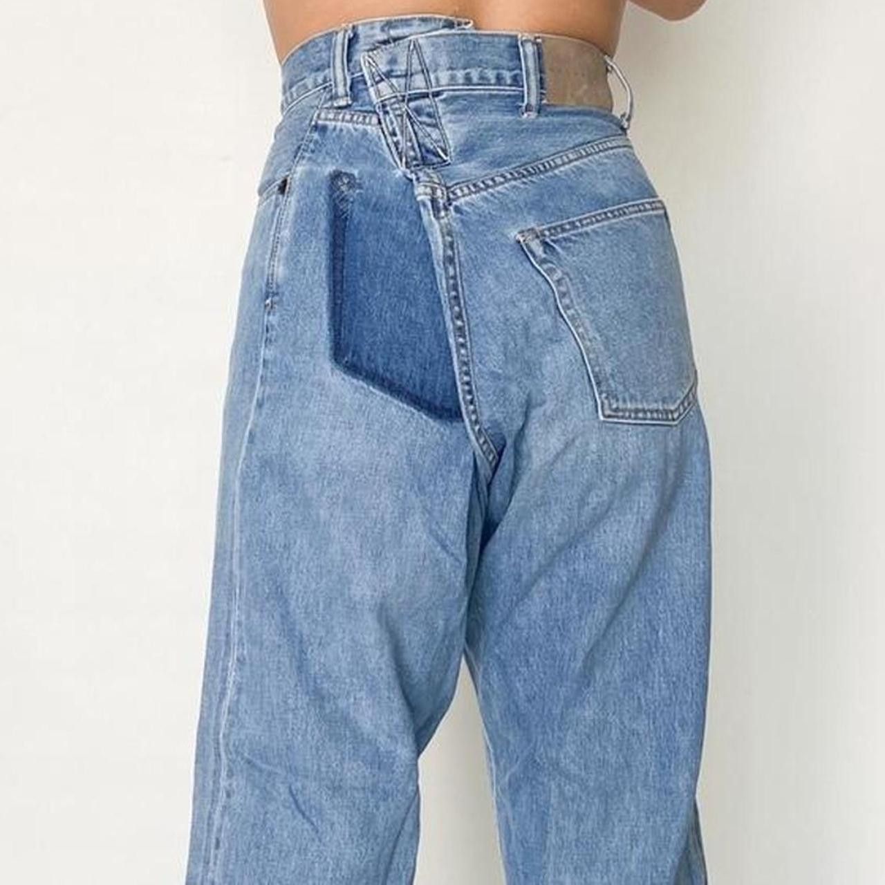 image of Japanese Reworked Denim Jeans - Kuro in Blue, Women's (Size 25)