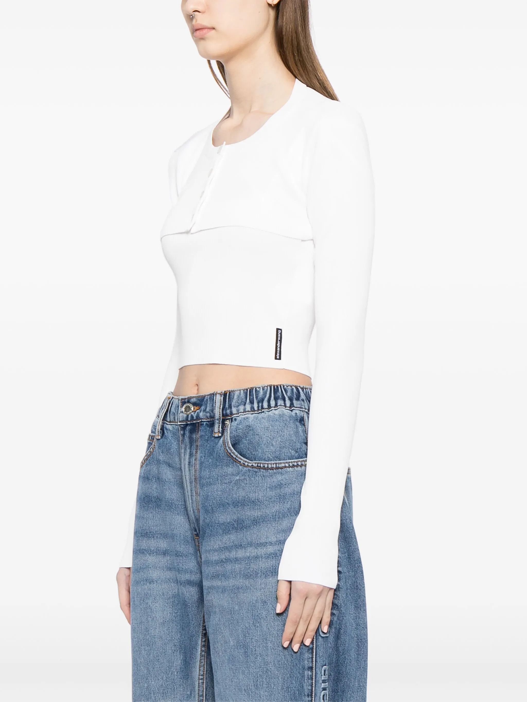 Alexander Wang o1s22i1n0225 Two-Piece Cropped Set in White Size M / US 6-8 / IT 42-44 - 3 Thumbnail