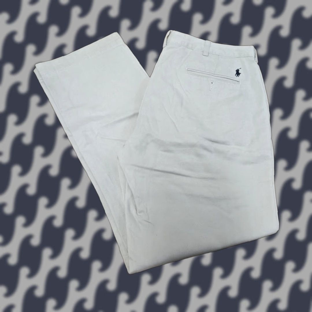 Polo Ralph Lauren Polo Ralph Lauren Pants Mens 35x32 Chino Flat Front Cotton Khaki Suffield Beige Pony Flat Front Casual Trousers Size US S / EU 44-46 / 1 - 1 Thumbnail