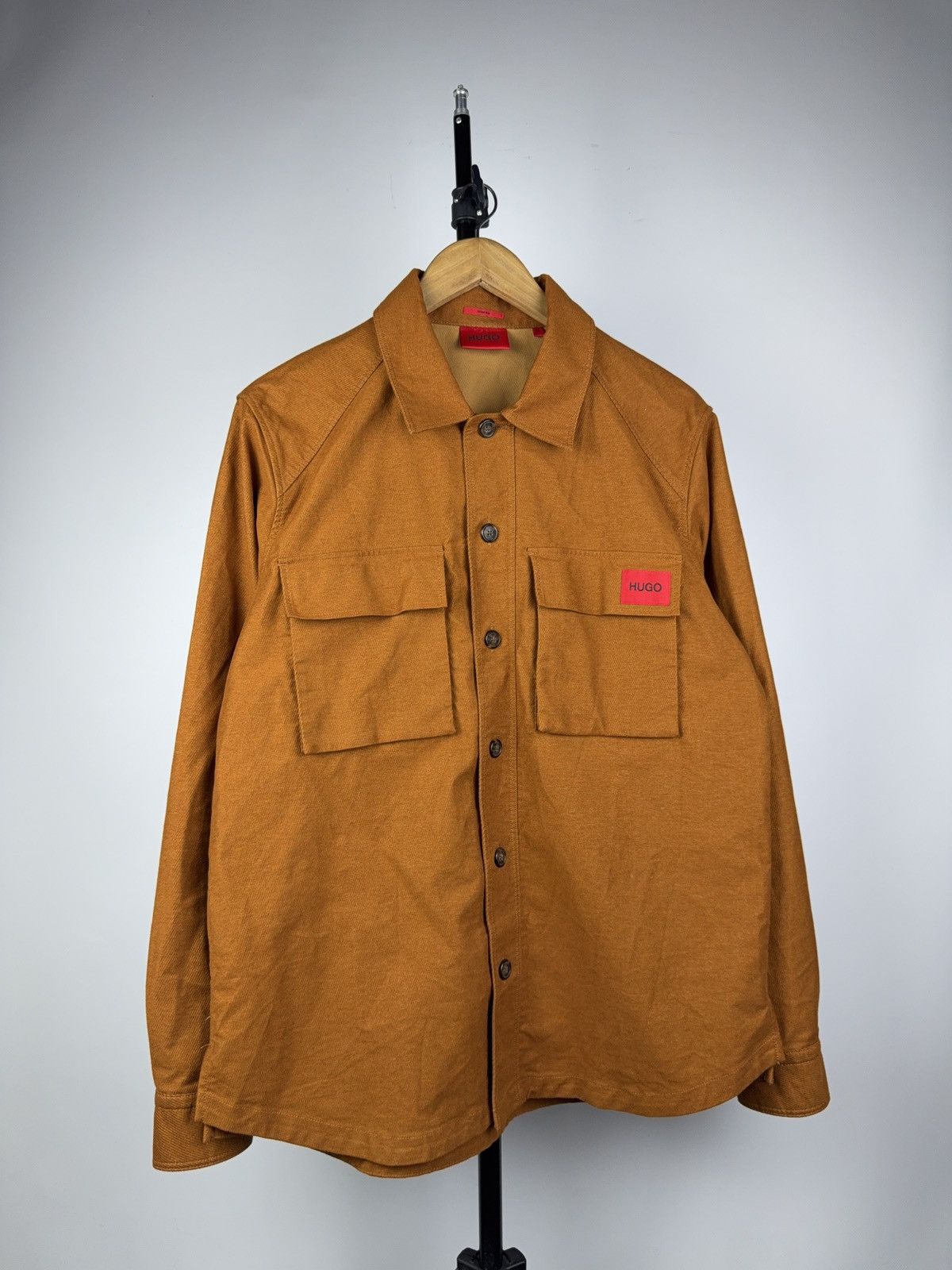 Hugo Boss Luxury Designer Hugo Boss Rust Overshirt with Logo Patch M Size US M / EU 48-50 / 2 - 1 Thumbnail