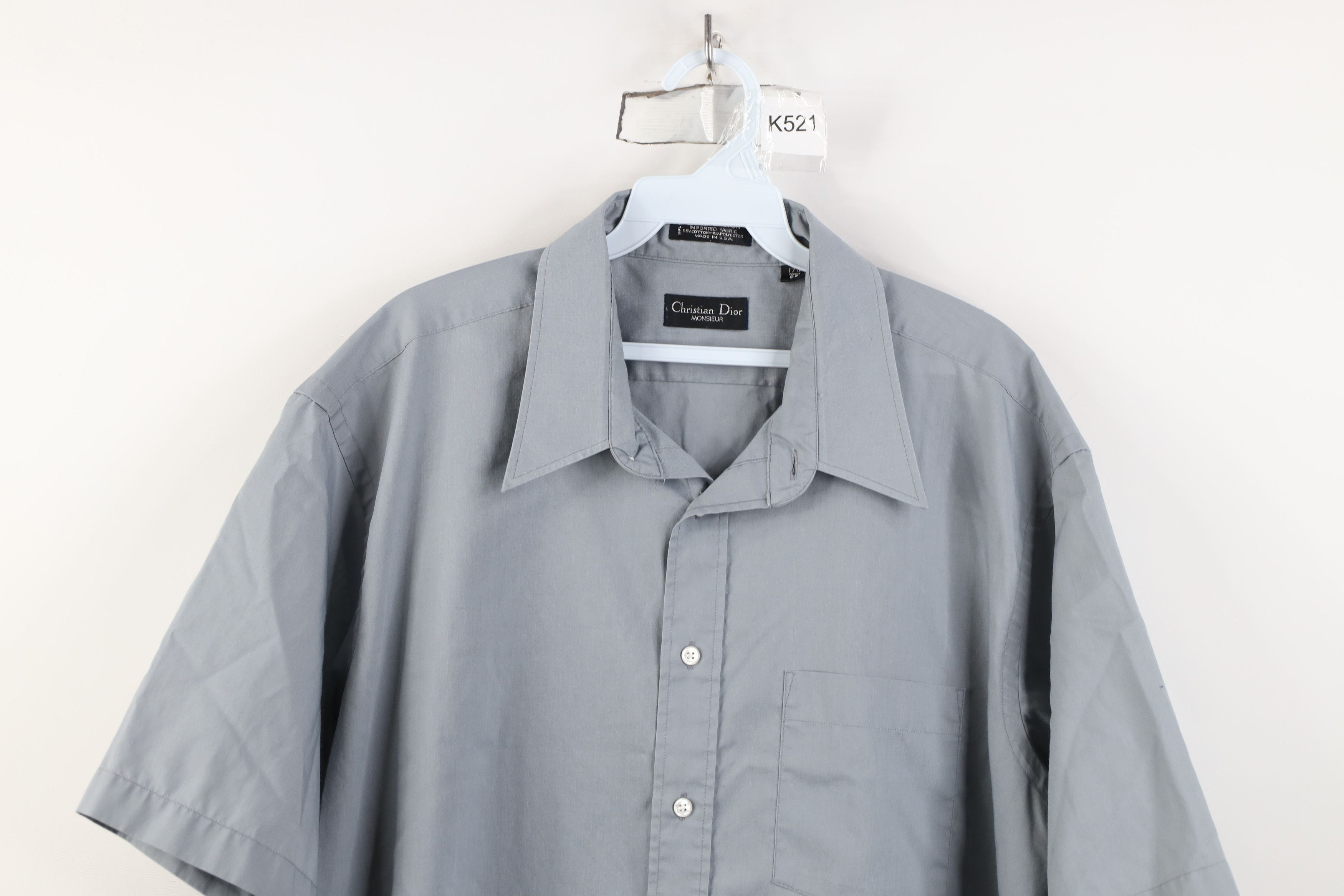Christian Dior Monsieur Vintage 90s Christian Dior Short Sleeve Collared Shirt Size US L / EU 52-54 / 3 - 2 Thumbnail