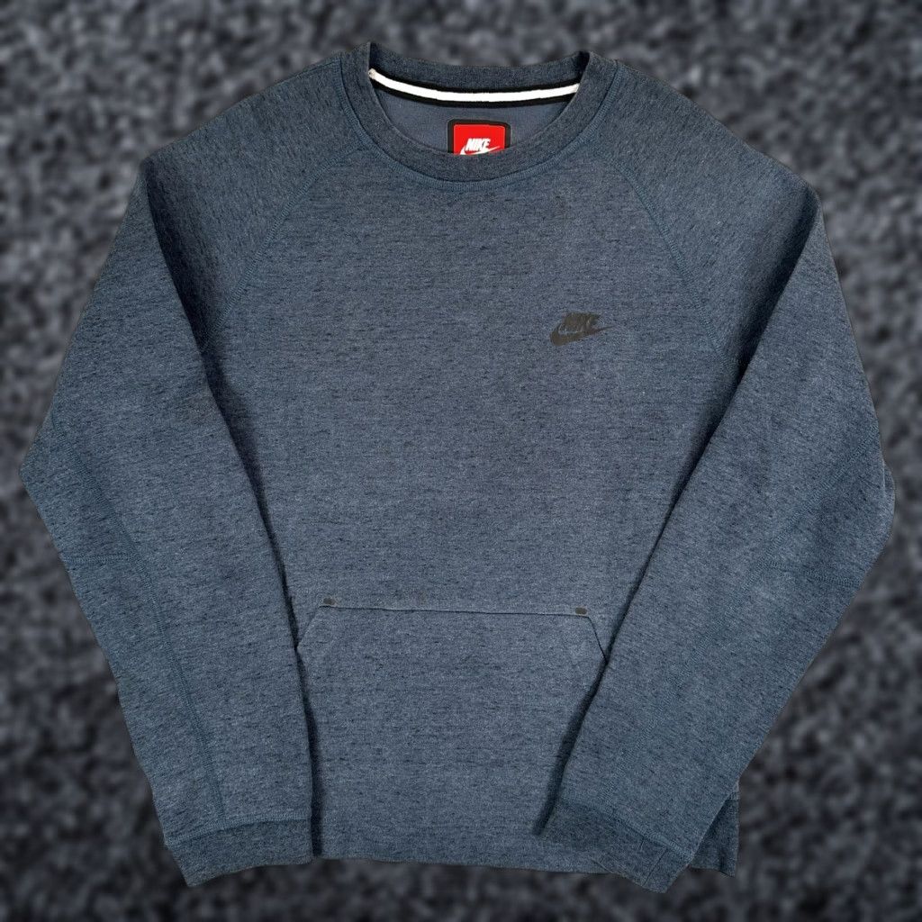 Nike Nike Tech Sweatshirt Mens Small Blue Fleece Kangaroo Pocket Pullover 545763-460 Size US S / EU 44-46 / 1 - 1 Thumbnail