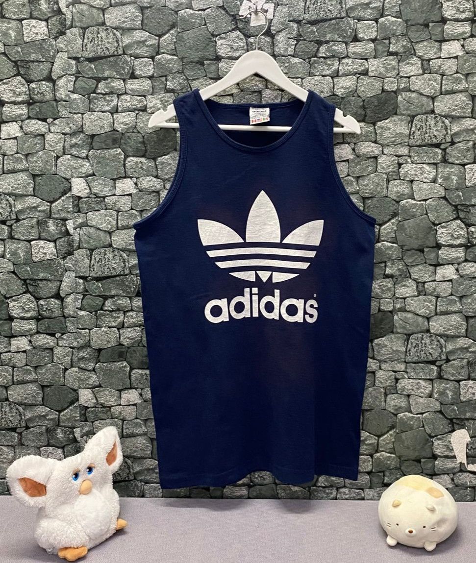 Adidas Vintage 90s Adidas Big Logo Singlet Size US M / EU 48-50 / 2 - 2 Thumbnail