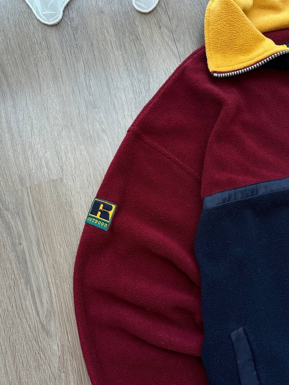 Russell Athletic × Vintage Vintage 90’s Russell Athletic 1/4 Zip Fleece Jacket Logo Size US XL / EU 56 / 4 - 4 Thumbnail