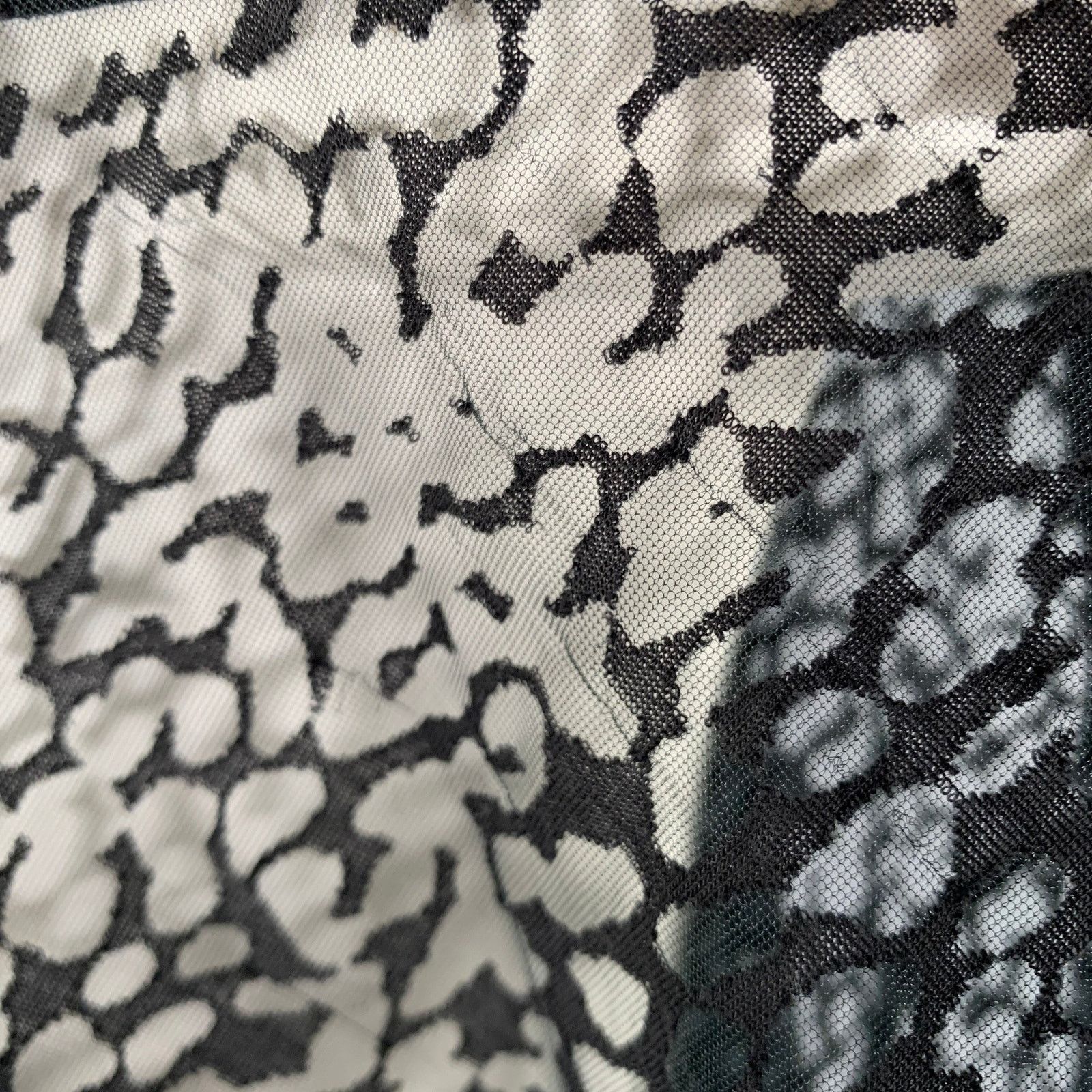 Saint Laurent Paris S Black Lyocell Blend See Through Animal Print Casual Top Size S / US 4 / IT 40 - 6 Thumbnail