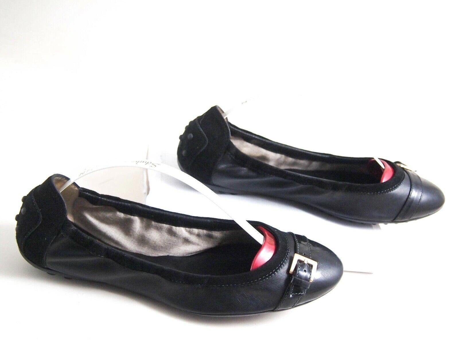 Tod's Tod's Ballet Flats Black Leather Suede Women Size EU 36 US 6 $480 Size US 6 / IT 36 - 3 Thumbnail