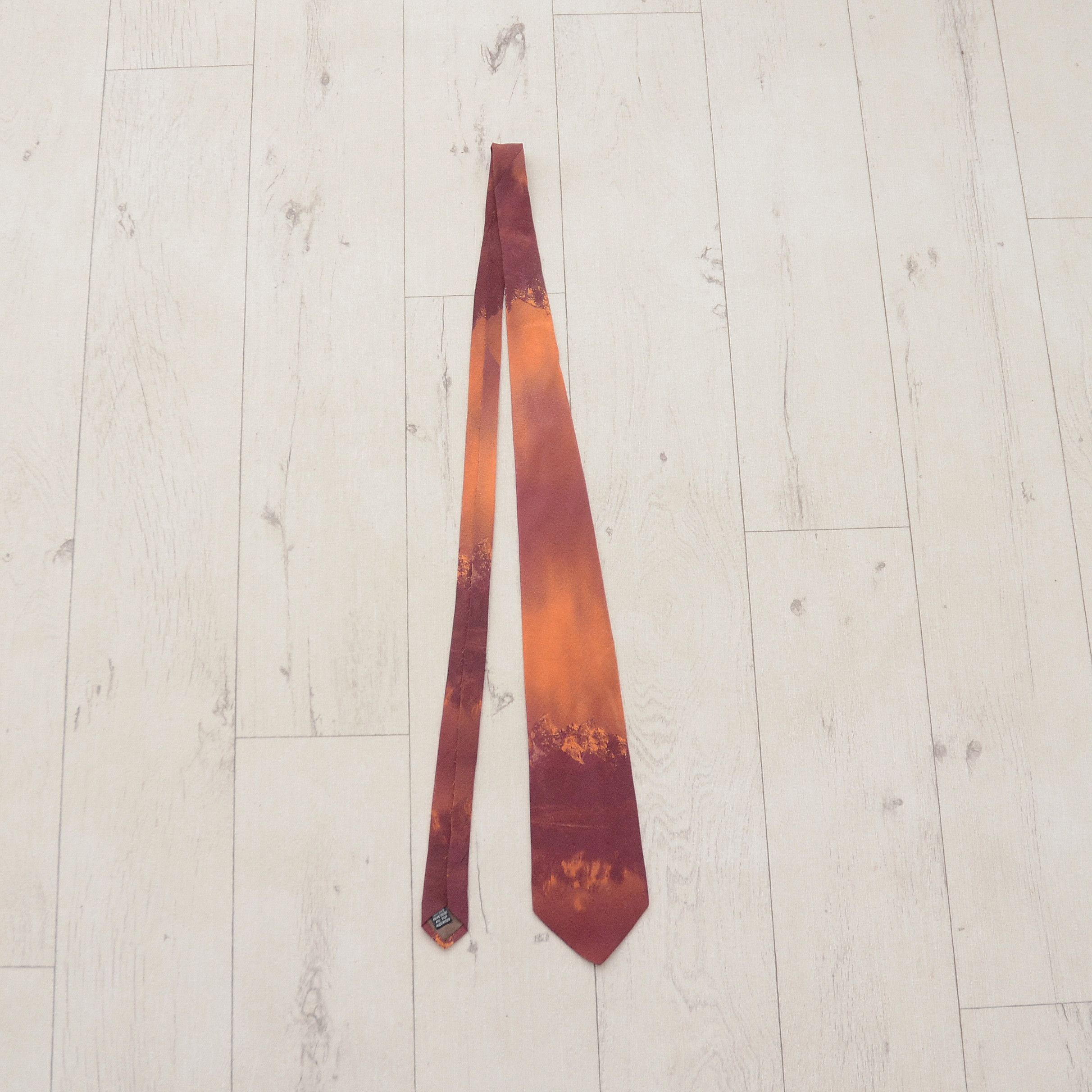 Vintage Vintage Rian Rucci Abstract Art Silk Tie Printed Mountain Size ONE SIZE - 2 Thumbnail