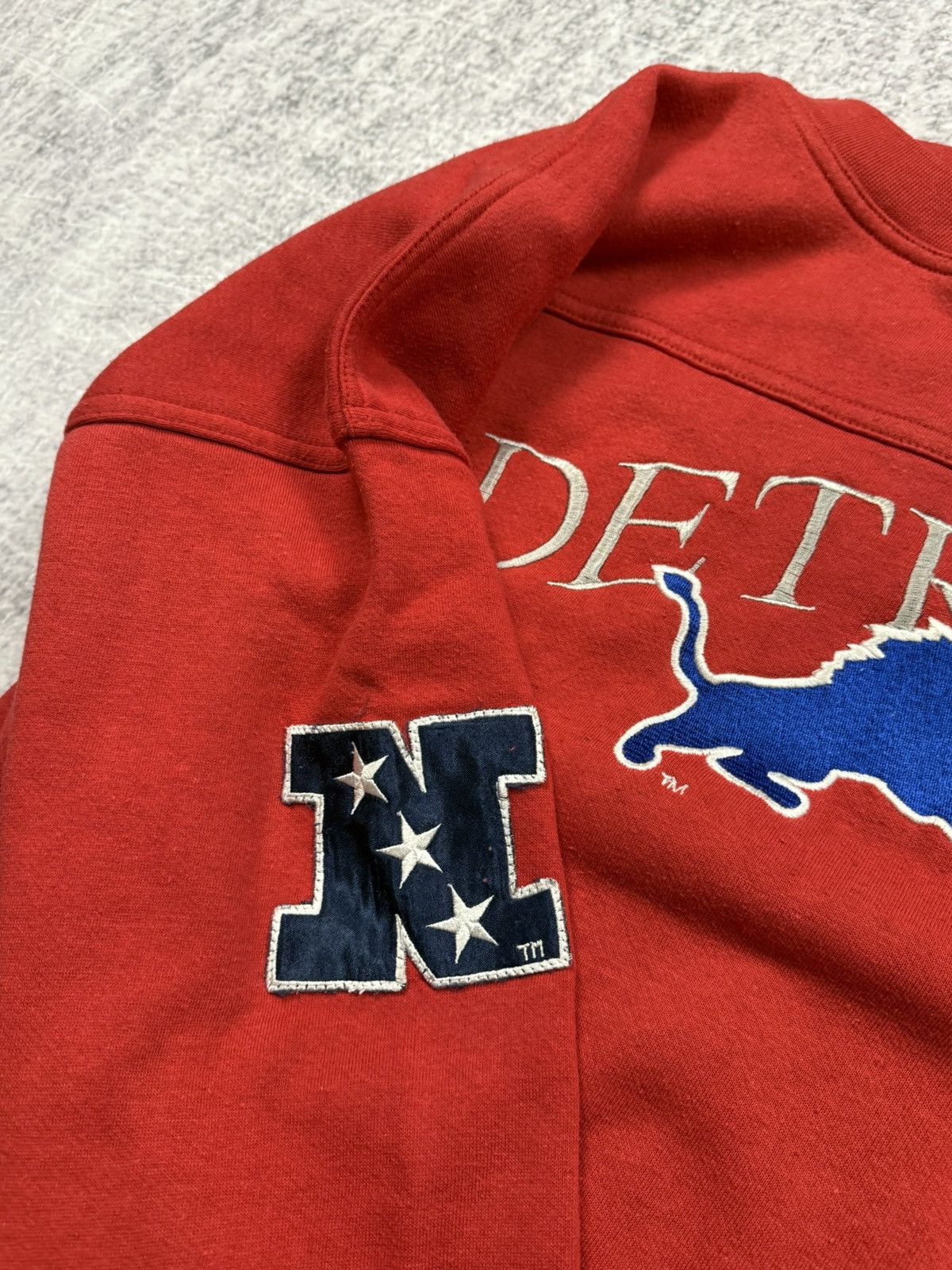 Lee 90s Red vintage Detroit Lions Lee sport oversized sweatshirt Size US XXL / EU 58 / 5 - 6 Thumbnail