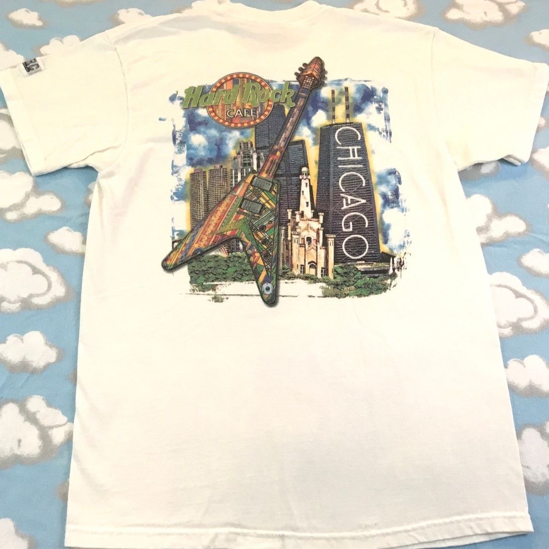 Hard Rock Cafe Hard Rock Cafe Chicago Skyline Guitar T-Shirt Logo Vtg Med Size US M / EU 48-50 / 2 - 4 Thumbnail