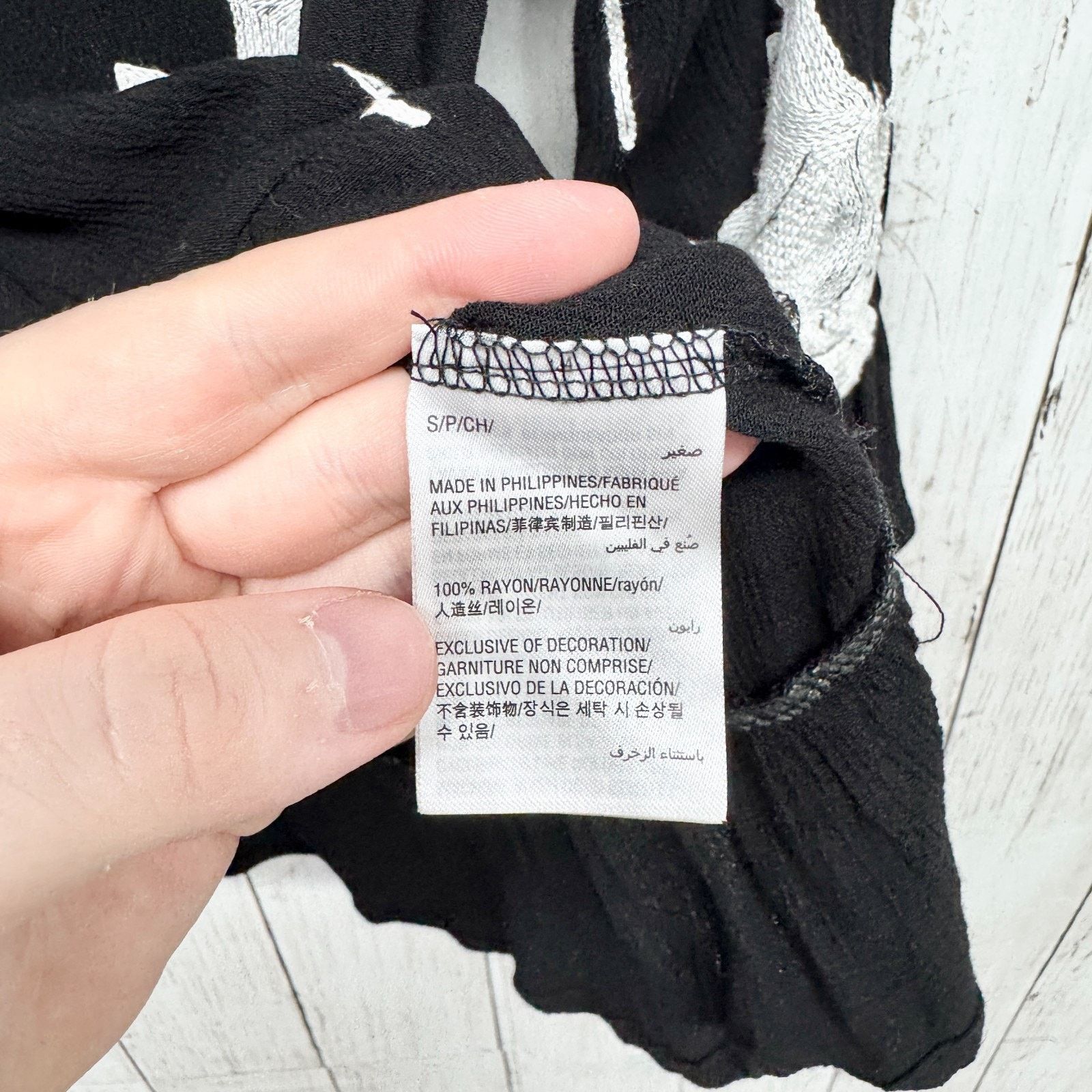 Other I.N.C. International Concepts Small Smocked Peasant Blouse Size S / US 4 / IT 40 - 3 Thumbnail