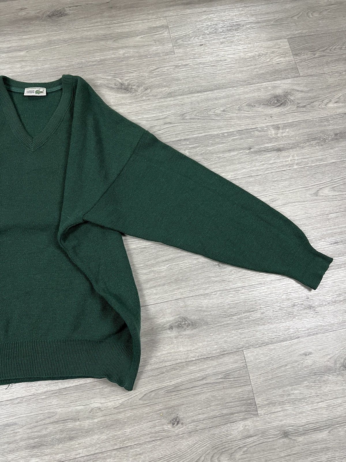 Lacoste Vintage Lacoste V-Neck Wool Sweater Men’s Size XL L Size US XL / EU 56 / 4 - 4 Thumbnail