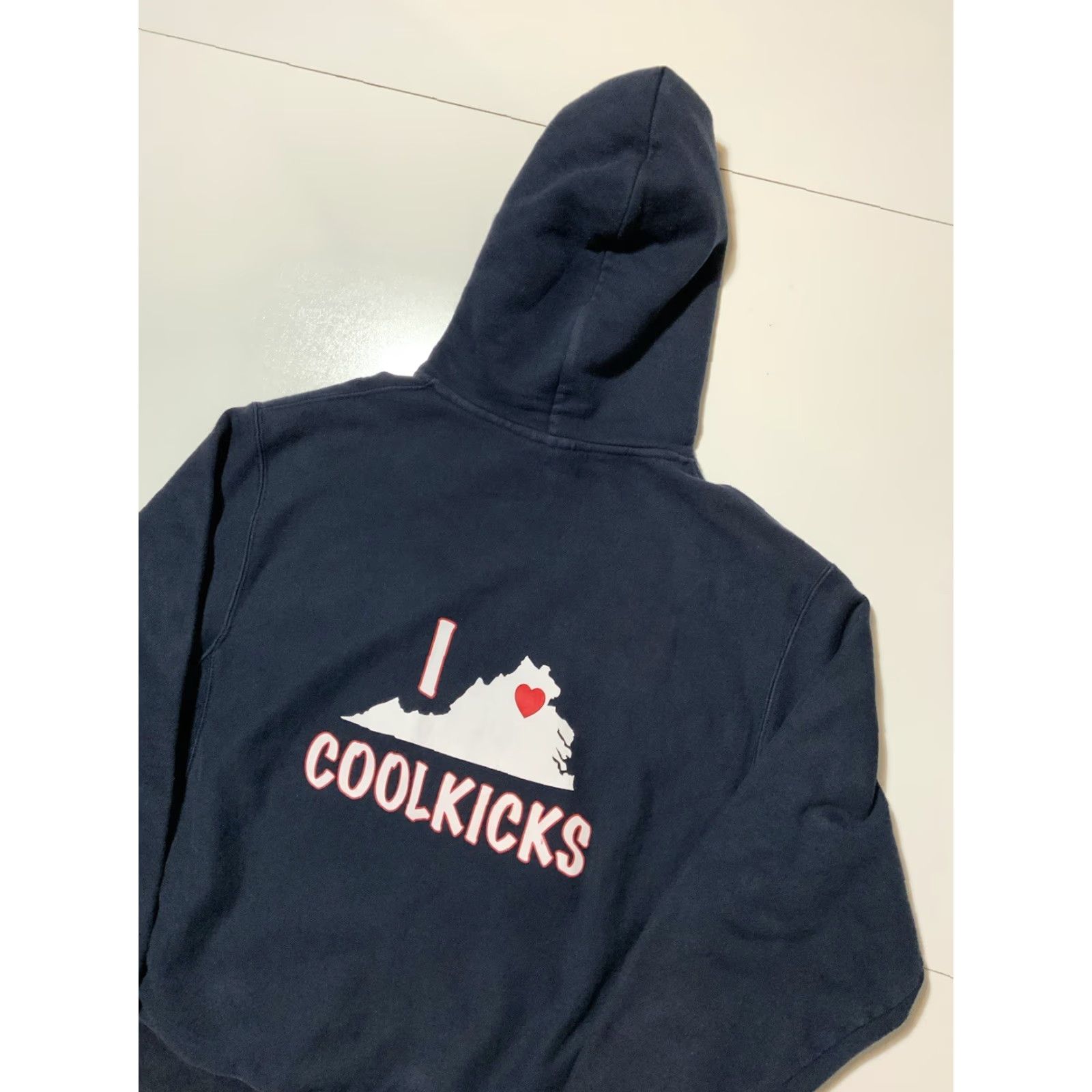 Champion Champion Reverse Weave I Love CoolKicks Graphic Navy Blue Pullover Hoodie Sz. L Mens Blue Size US L / EU 52-54 / 3 - 4 Thumbnail