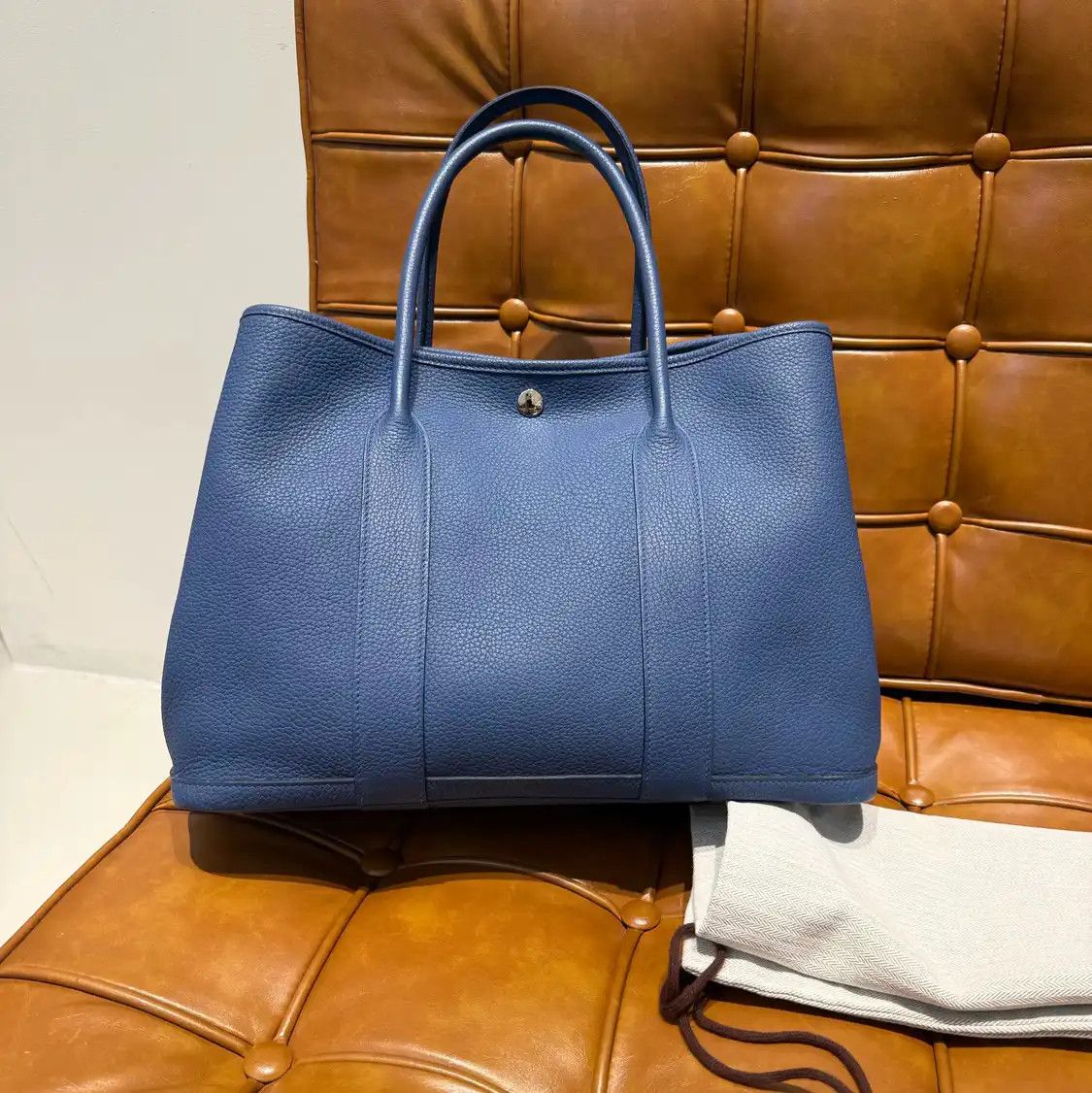 Hermes Hermes Garden Party 36 Bleu Thalassa Negondacowhide leather Garden Party shoulde Size ONE SIZE - 1 Thumbnail