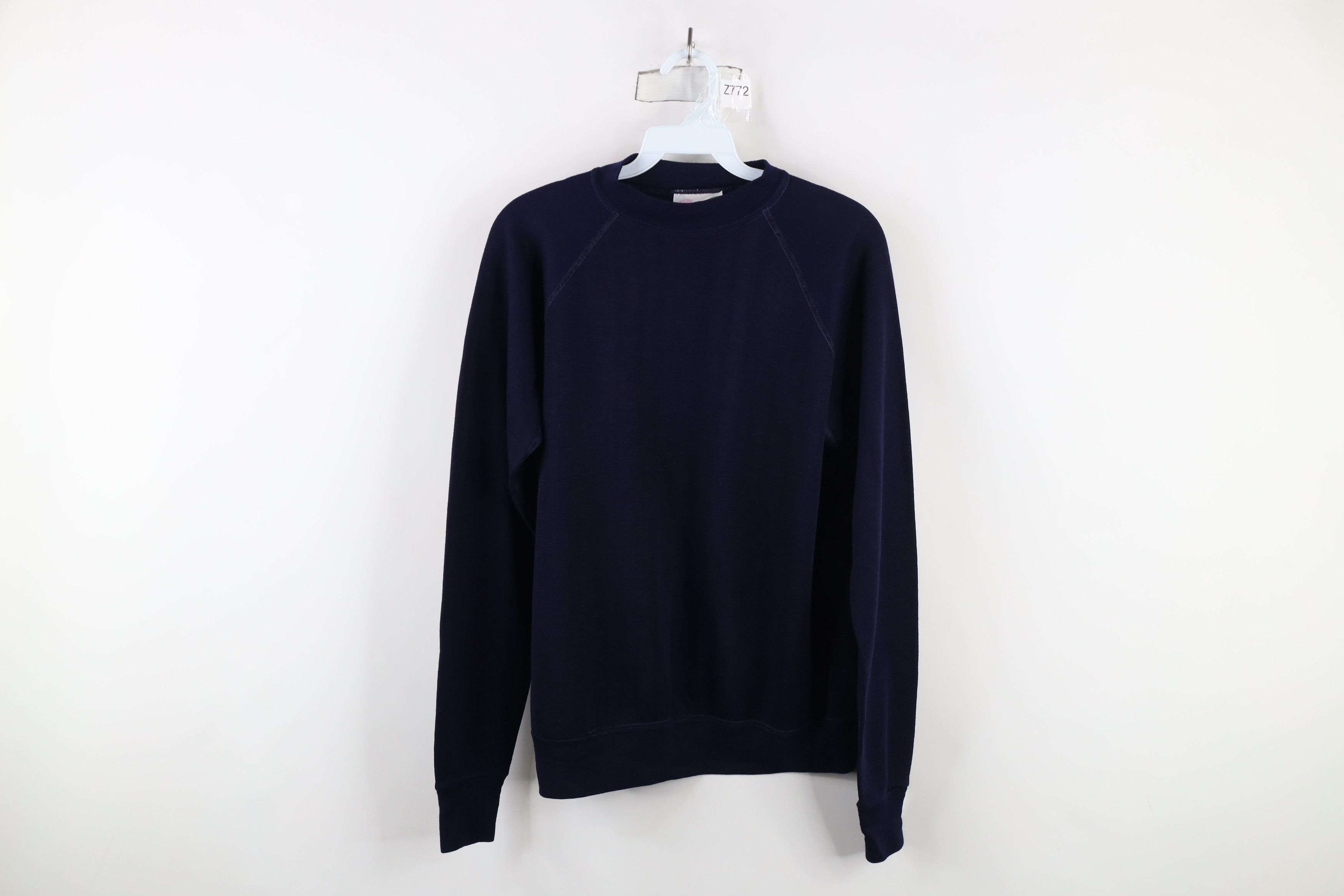 Vintage Vintage 70s Streetwear Gusseted Raglan Sweatshirt Blue USA Size US M / EU 48-50 / 2 - 1 Thumbnail