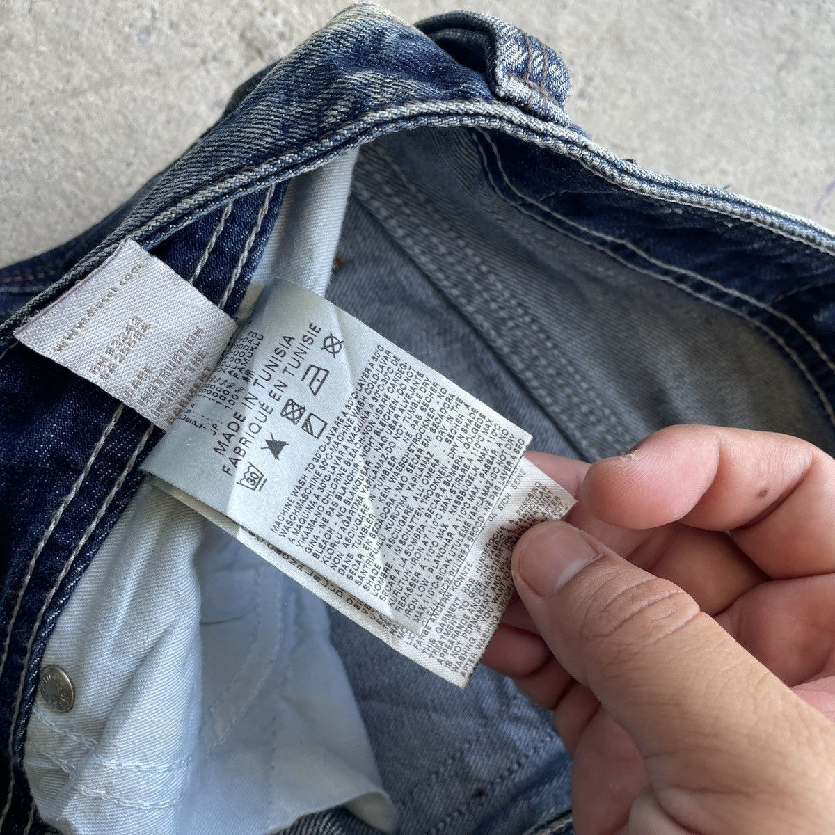 Diesel Vintage Diesel Industry Faded Jeans Distressed Denim Pants Size US 35 - 9 Thumbnail