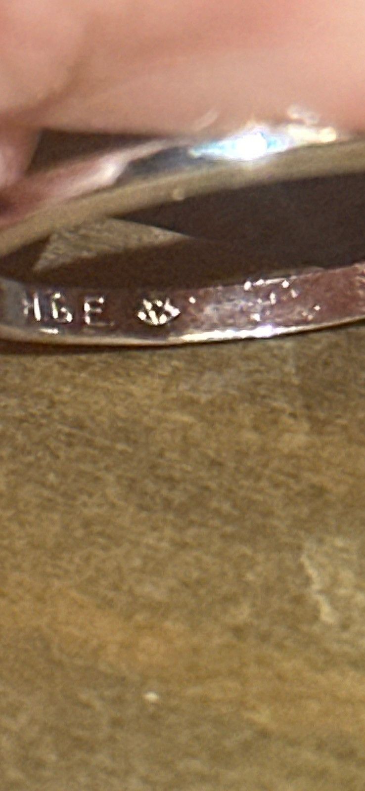 Vintage Vargas Mfg 18K HGE sapphire cocktail ring