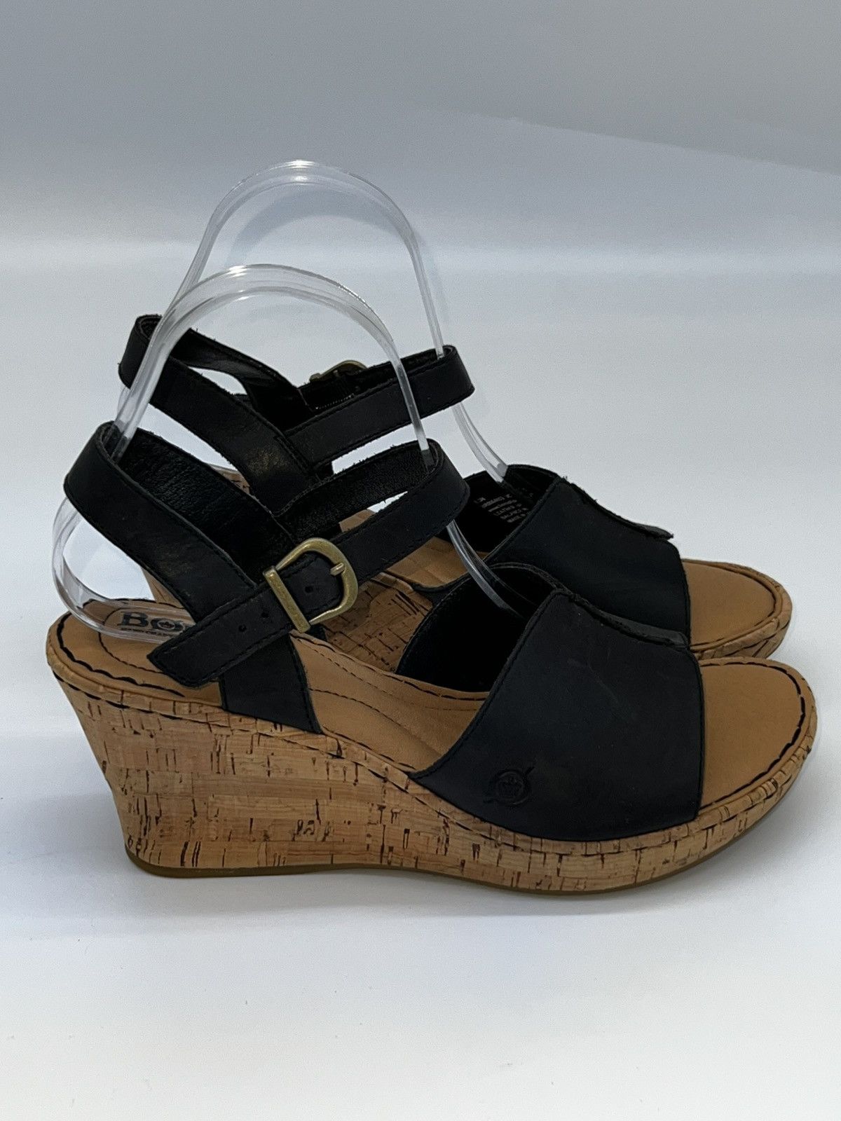 Born Born Women's Black Slingback Wedge Sandals Size 8.5 Open Toe Size US 8 / IT 38 - 4 Thumbnail