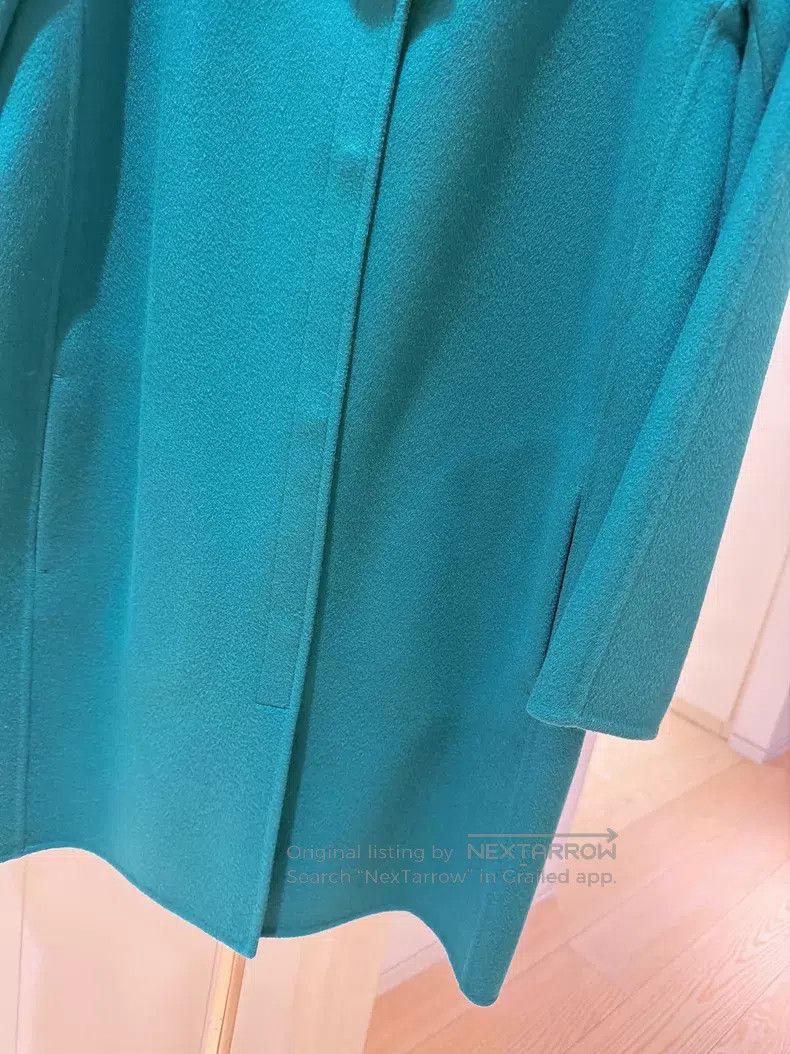 Loro Piana Loro Piana Peacock Green Baby Cashmere Notched Collar Mid- Size S / US 4 / IT 40 - 4 Thumbnail