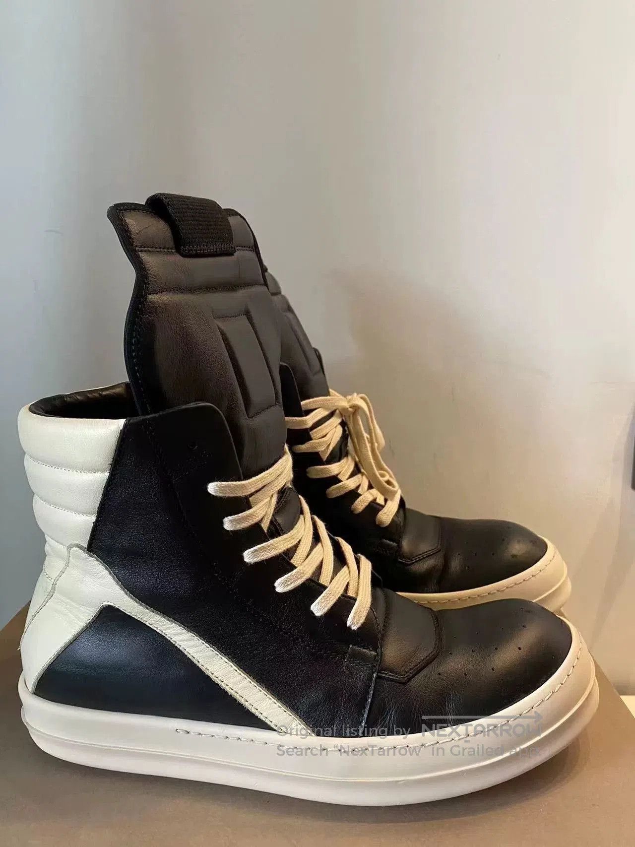 Rick Owens Rick Owens Black and White Leather Sneakers. Size US 9 / EU 42 - 1 Thumbnail