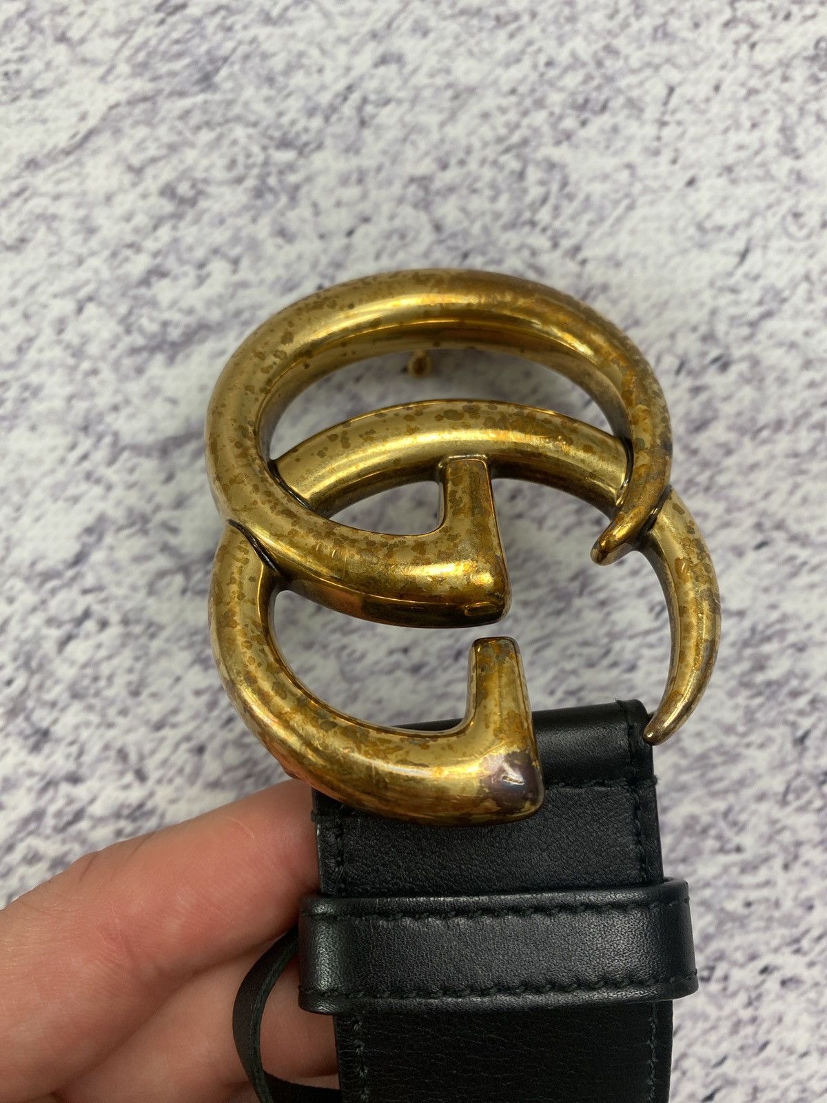 Gucci Gucci Double G Buckle Logo Leather Marmont Belt Size ONE SIZE - 8 Thumbnail