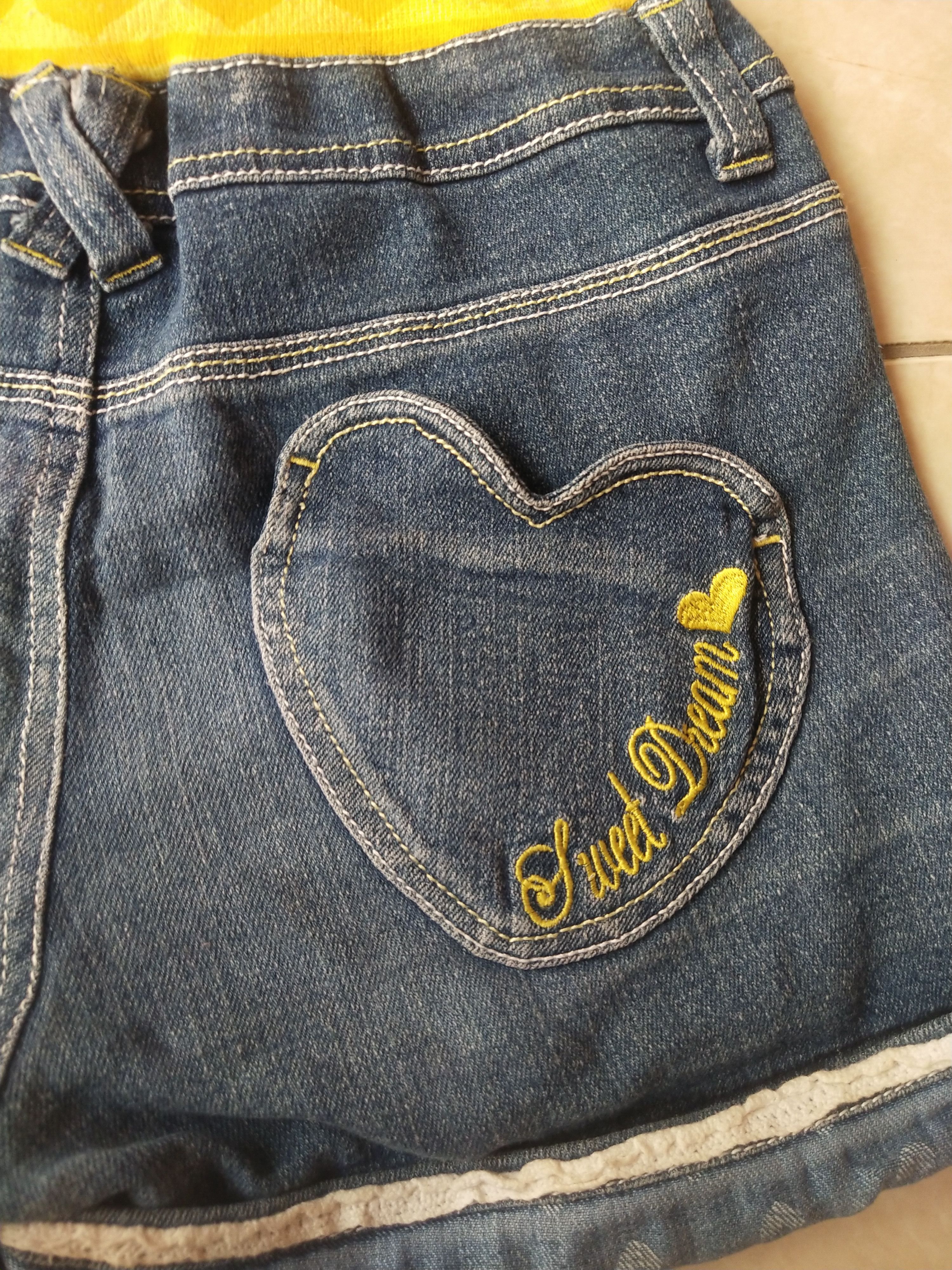 Angel Blue Sweet Dream Denim Shorts – Japan Label – Kawaii Y2K Style Size 26" / US 2 / IT 38 - 2 Thumbnail