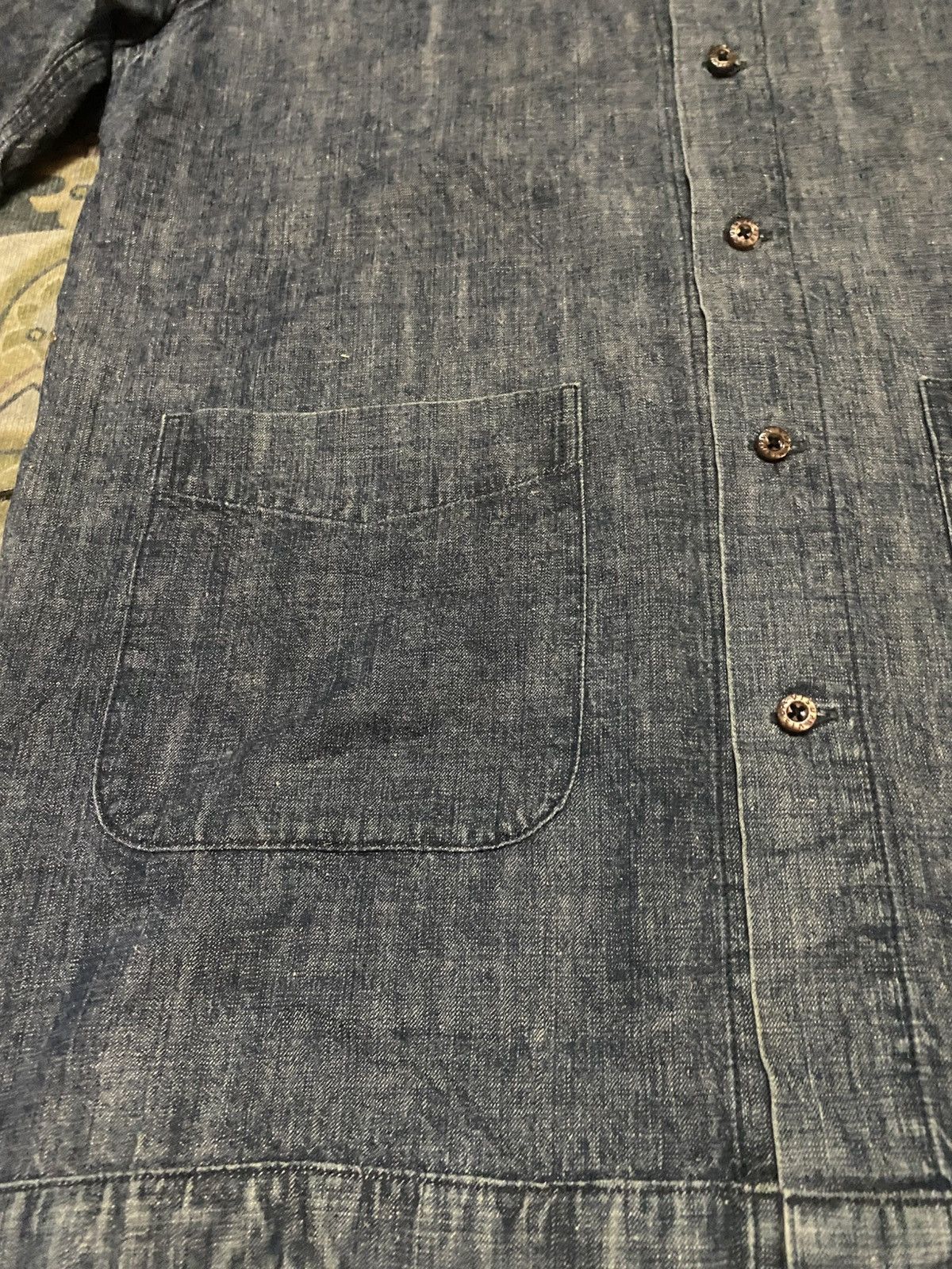 Evisu Evisu denim button up short sleeve Size US S / EU 44-46 / 1 - 7 Thumbnail