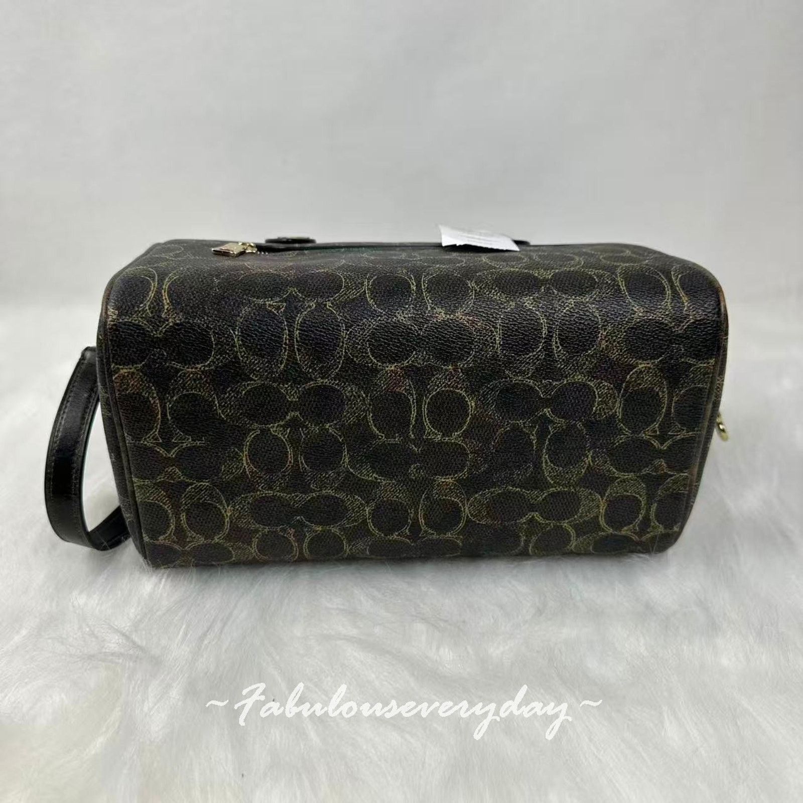 Coach Coach Rowan Satchel Loved Signature Canvas Charms Gold/Brown Size ONE SIZE - 6 Thumbnail