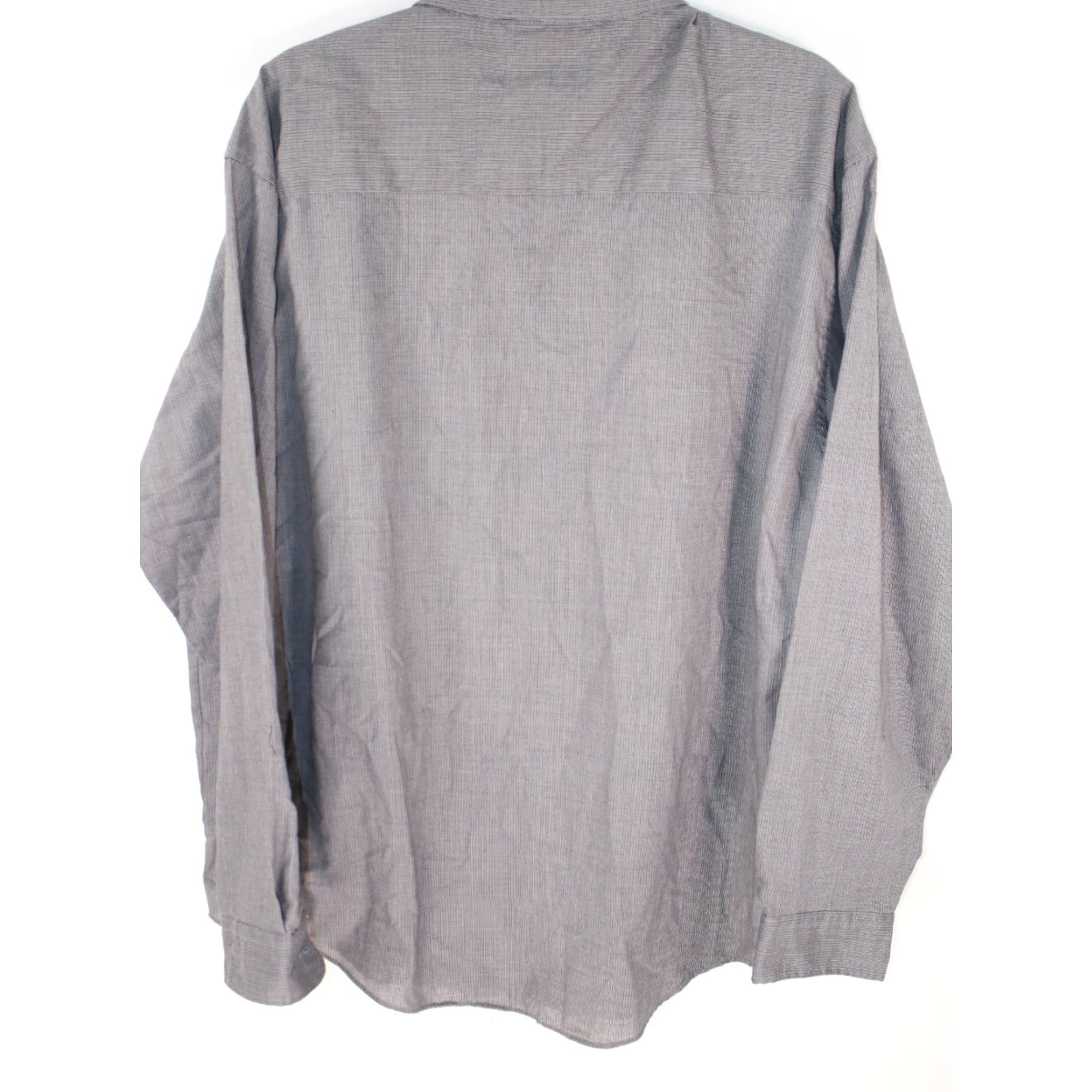 Vintage Puritan Button-Up Shirt Mens Size L Striped Gray Cotton Blend Long Sleeve Casual Classic 46" Chest Mens Size US L / EU 52-54 / 3 - 4 Thumbnail