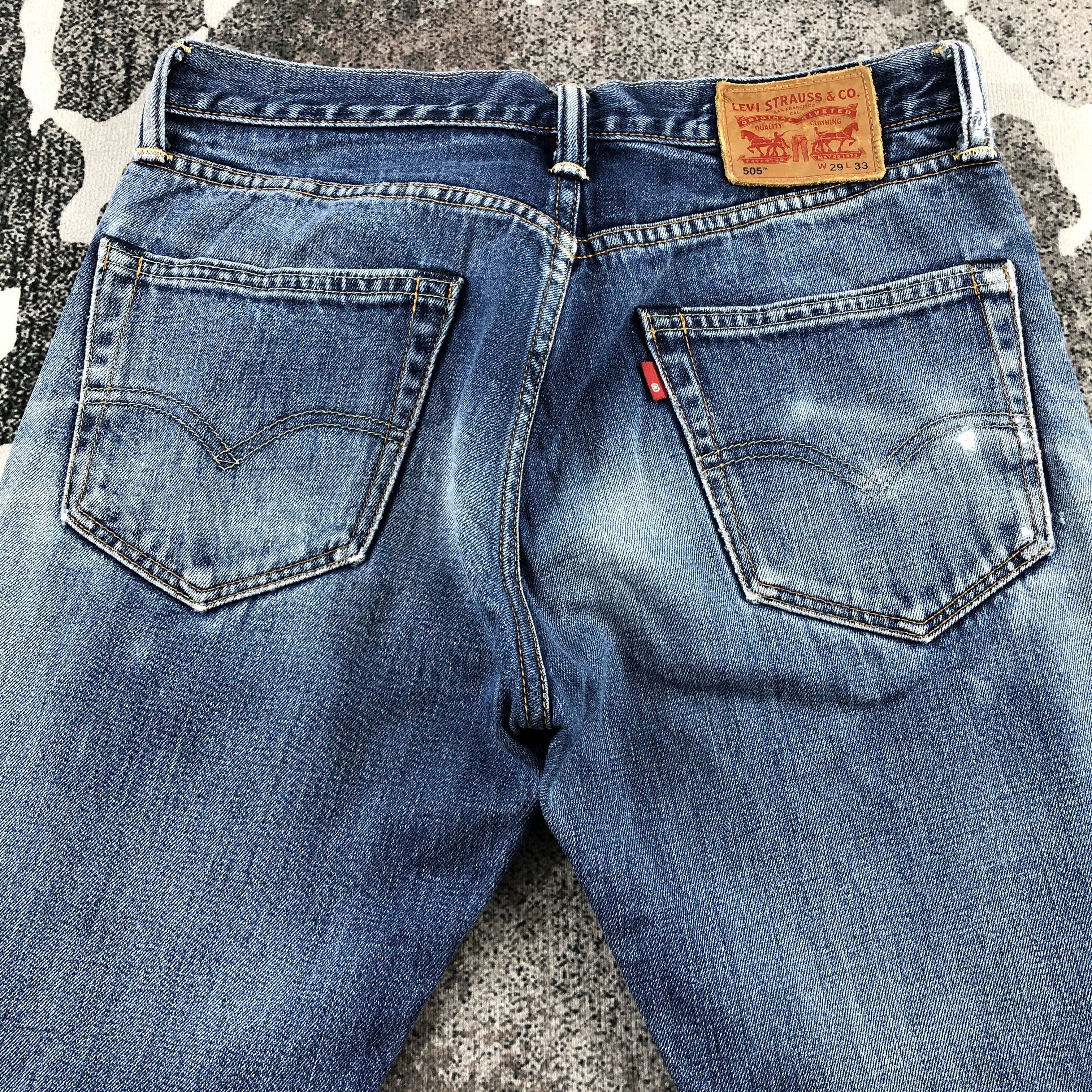 Levi's Vintage Levi's 505 Jeans Faded Blue Denim KJ861 Size US 29 - 4 Thumbnail