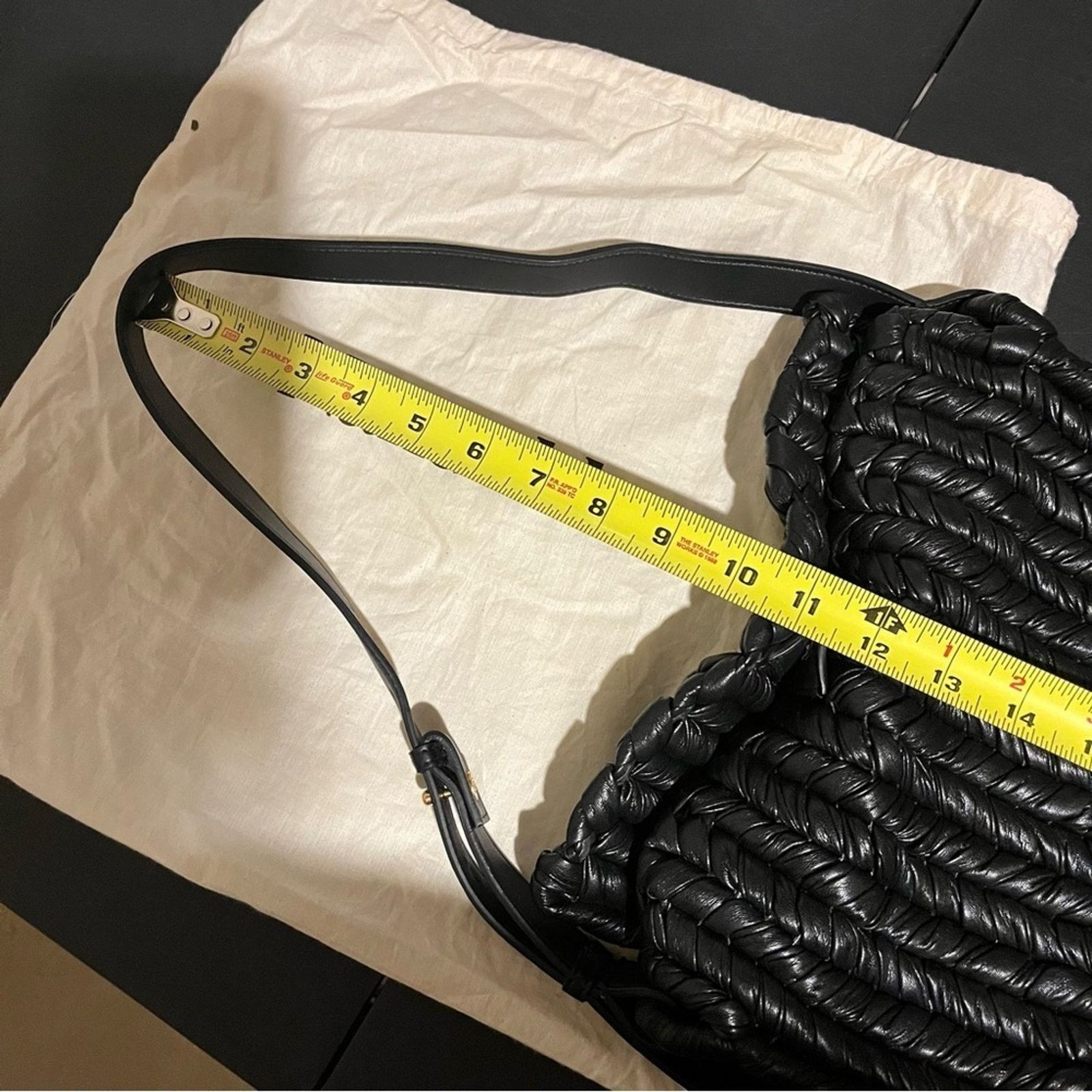 Nanushka Nanushka Off Black The Busket Faux Leather Shoulder Purse Size ONE SIZE - 10 Thumbnail
