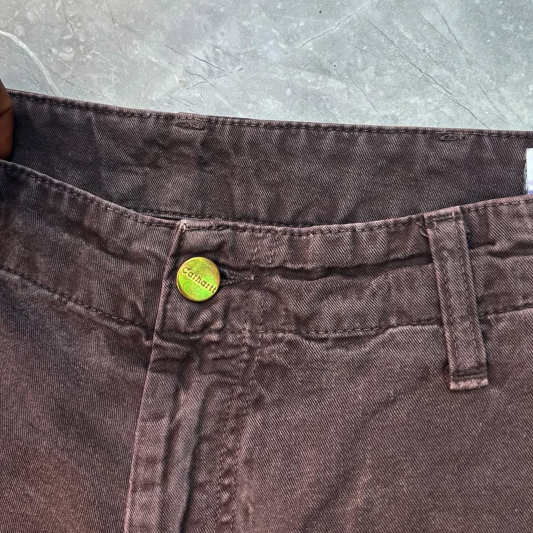 Carhartt × Vintage 90's Sunfade Carhartt B126 DKB Cargo Hunting Denim Pant Size US 34 / EU 50 - 4 Thumbnail