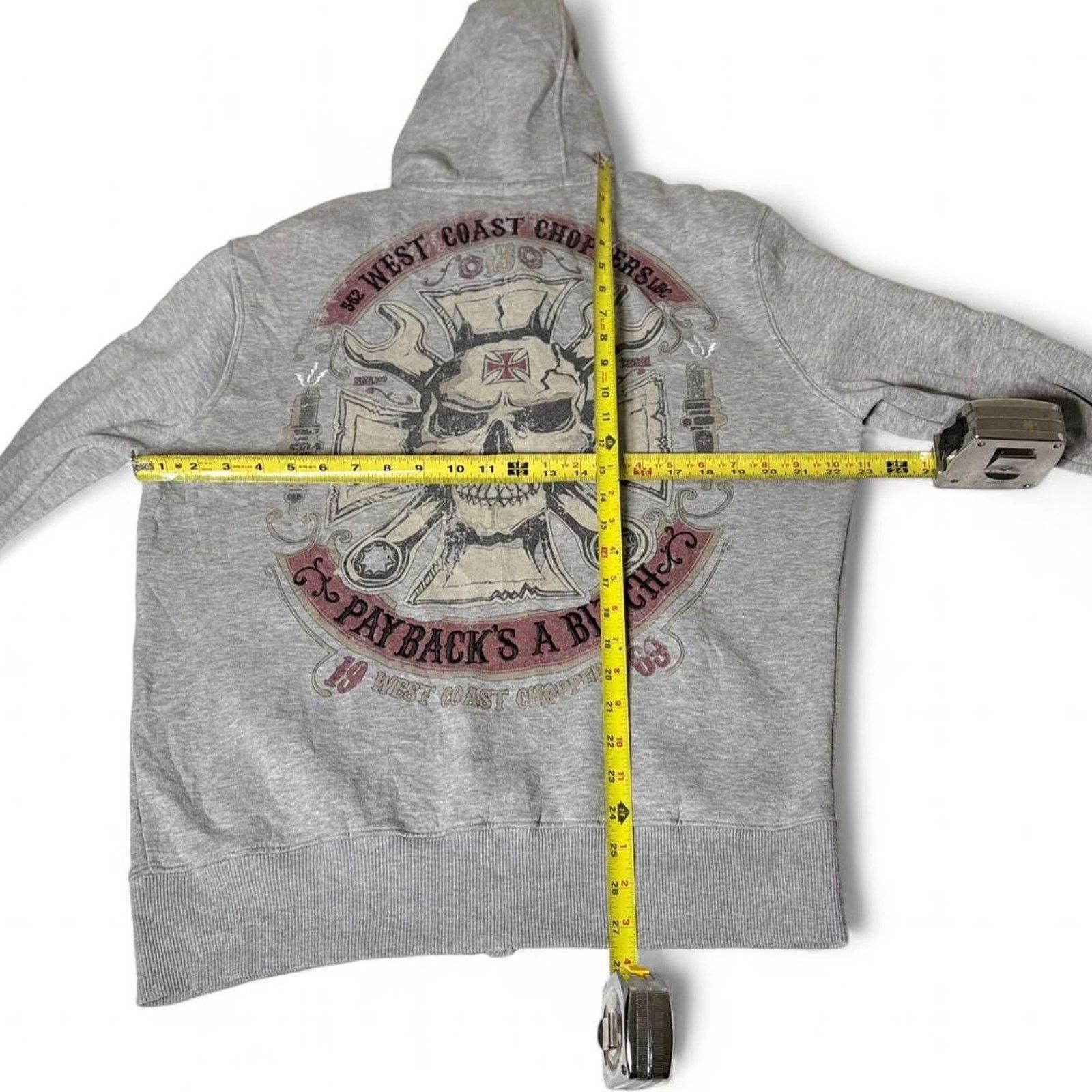 West Coast Choppers Vintage west coast choppers grey full zip hoodie skull y2k M Size US M / EU 48-50 / 2 - 7 Thumbnail