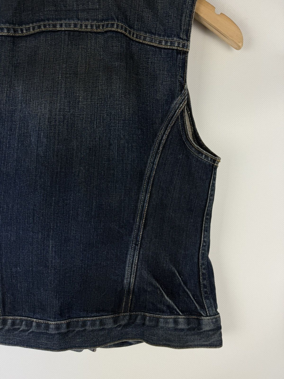 Allsaints × Japanese Brand Allsaints Ladies Easy Trucker Selvedge Denim Gilet Vest Size M / US 6-8 / IT 42-44 - 17 Thumbnail
