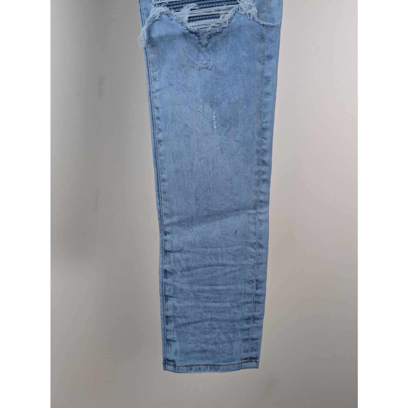 Amiri o1rshd1 Oversized Mesh Jeans in Ashley Blue Size US 31 - 7 Thumbnail