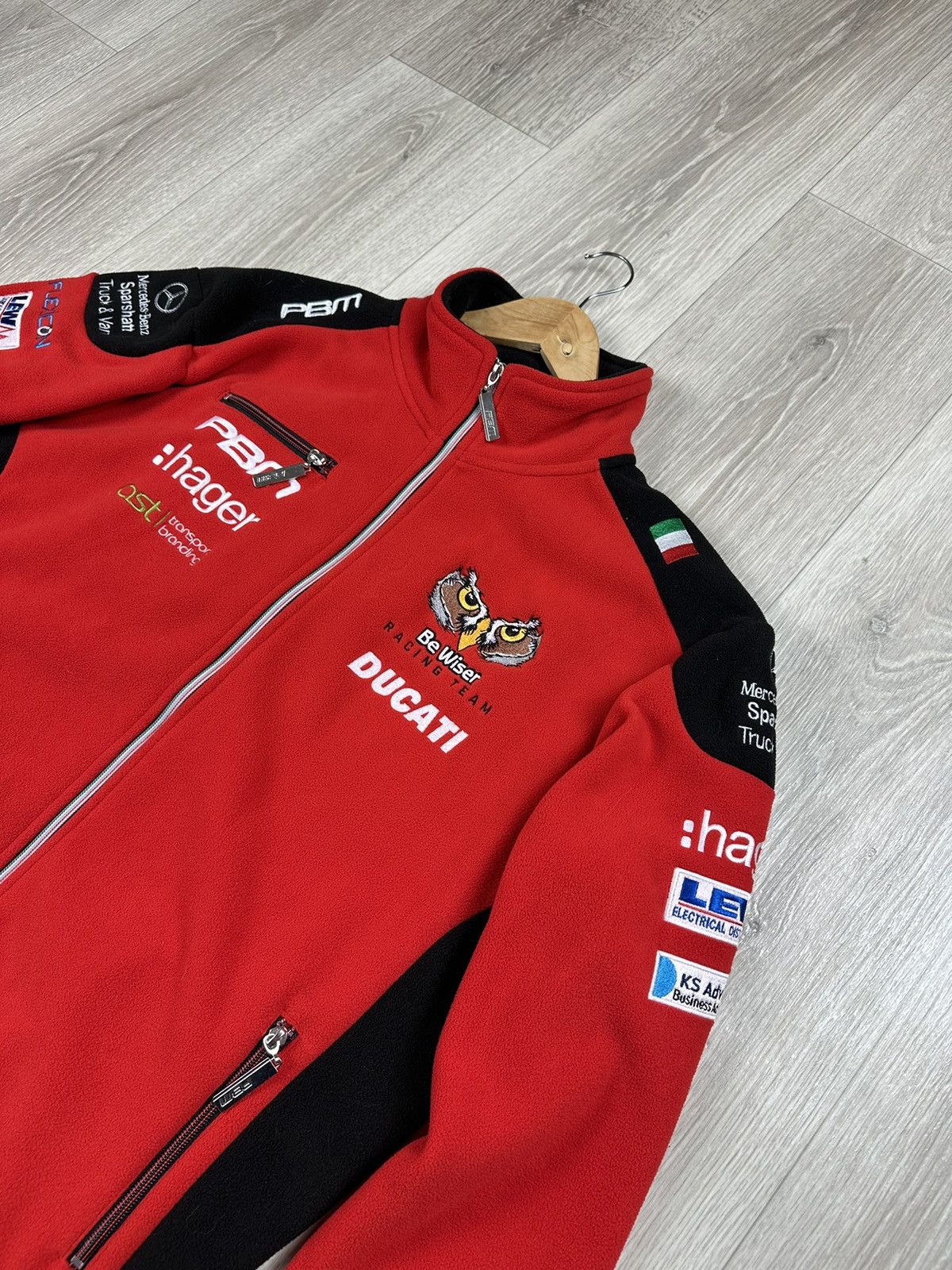 Ducati × Mercedes-Benz × Vintage Very Rare Racing Fleece Jacket Be Wiser Ducati Mercedes Size US M / EU 48-50 / 2 - 2 Thumbnail