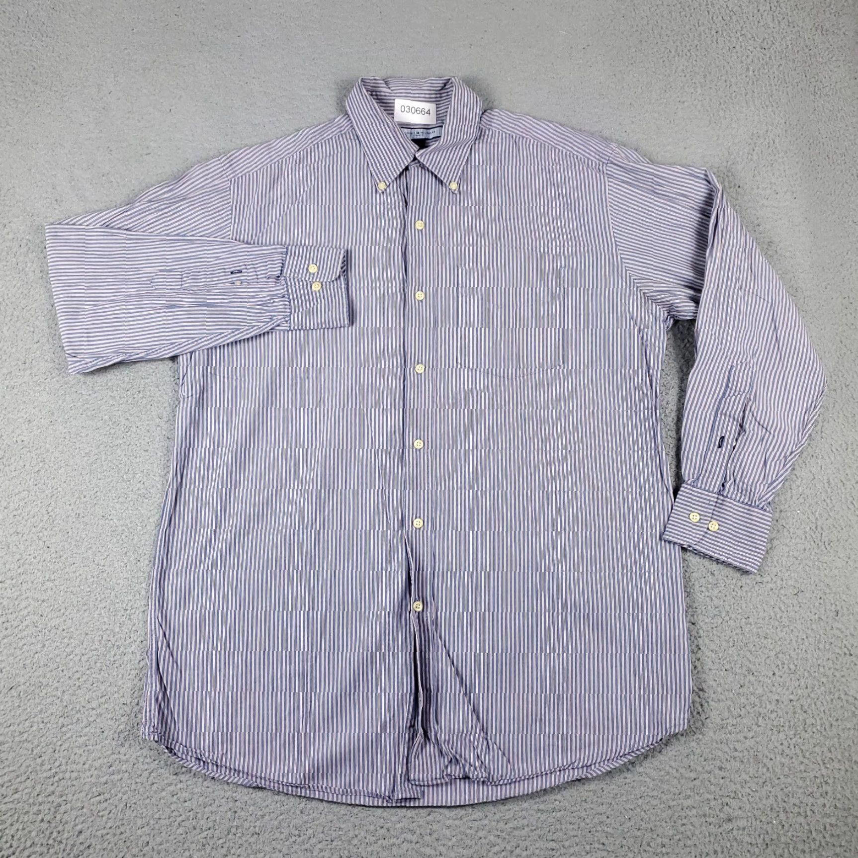 Tommy Hilfiger Tommy Hilfiger Button-Up Shirt Mens Medium Blue Red Striped Long Sleeve Casual Size US M / EU 48-50 / 2 - 2 Thumbnail