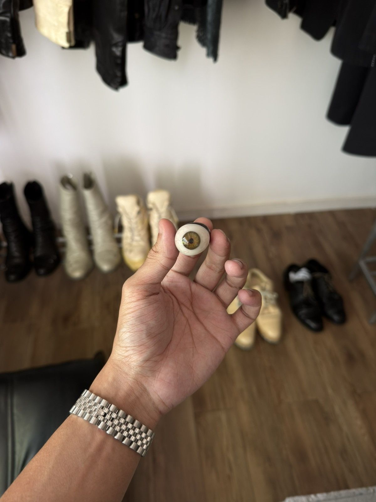 Carol Christian Poell Carol Christian Poell Prosthetic Eye Ring MM/2144 Size 42 - 3 Thumbnail