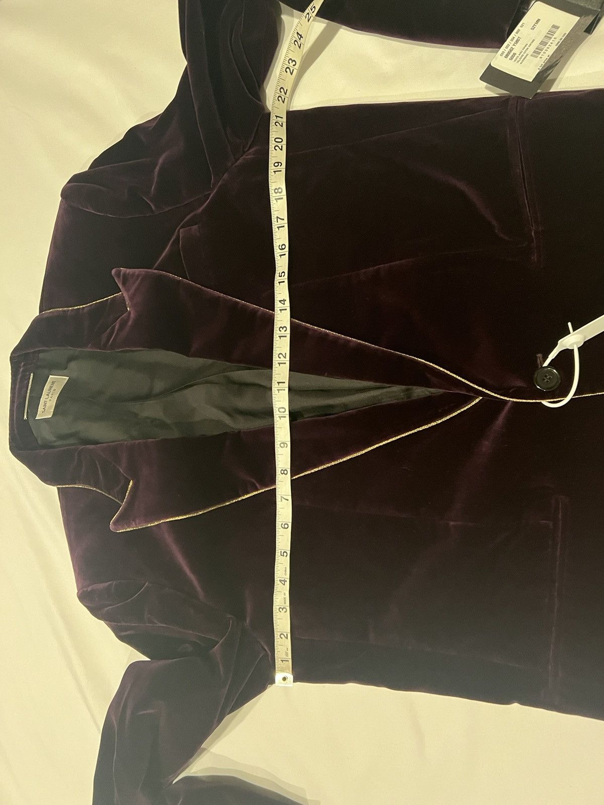Saint Laurent Paris Saint Laurent men’s velvet gold trim blazer. 52/42. $2990 Size 42R - 5 Thumbnail