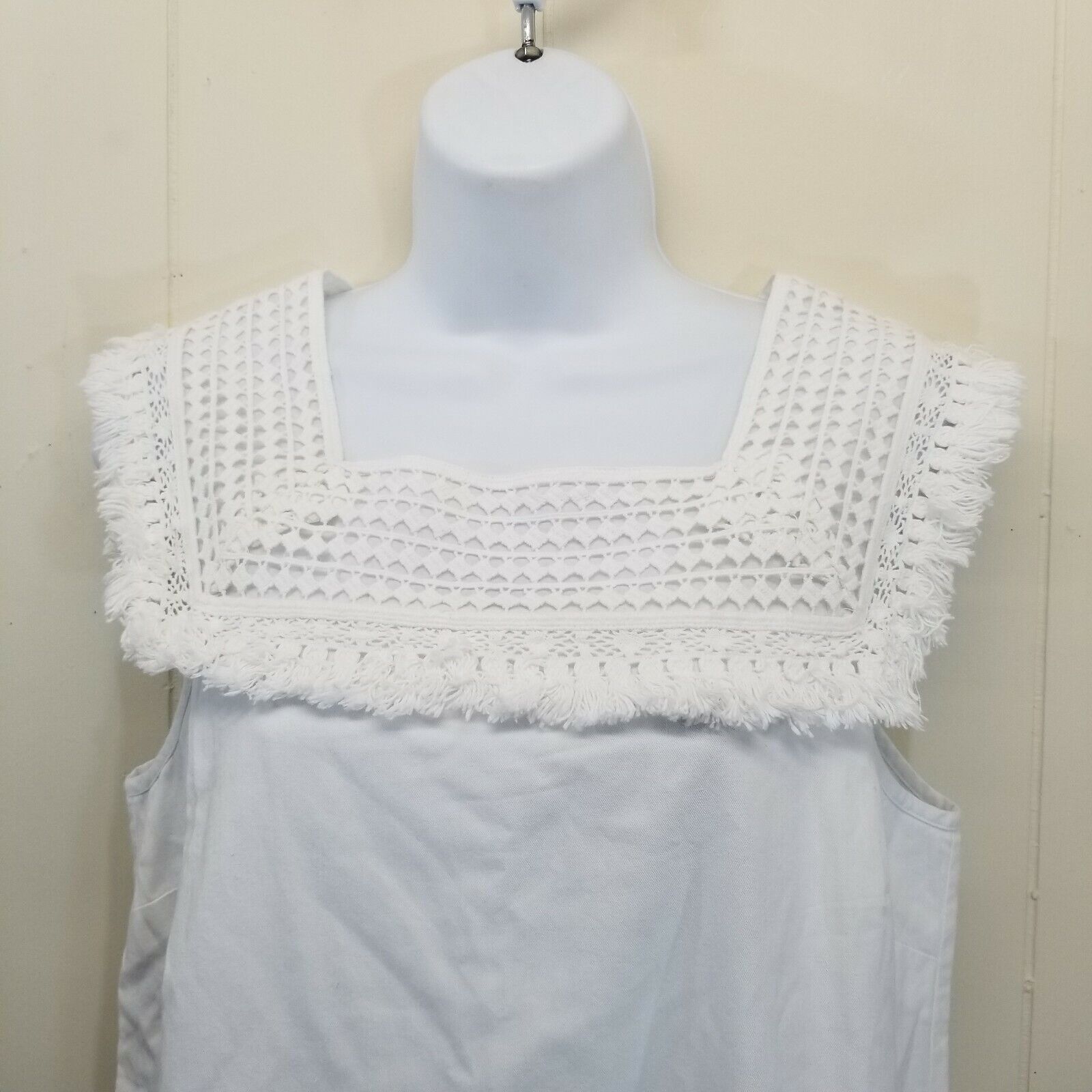 Madewell Madewell 2 Sundream White Dress Lace Fringe Mini Shift Sleev Size XS / US 0-2 / IT 36-38 - 3 Thumbnail