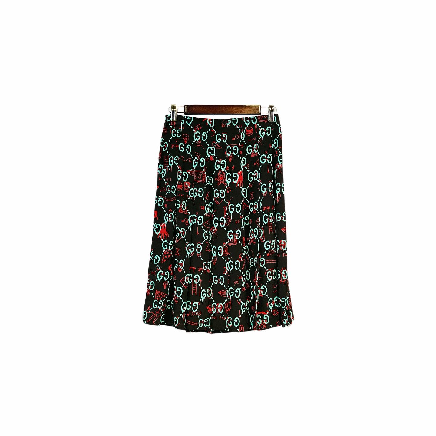 Gucci Gucci Graffiti Logo Graphic Midi Skirt Size 40 Size 27" / US 4 / IT 40 - 1 Thumbnail